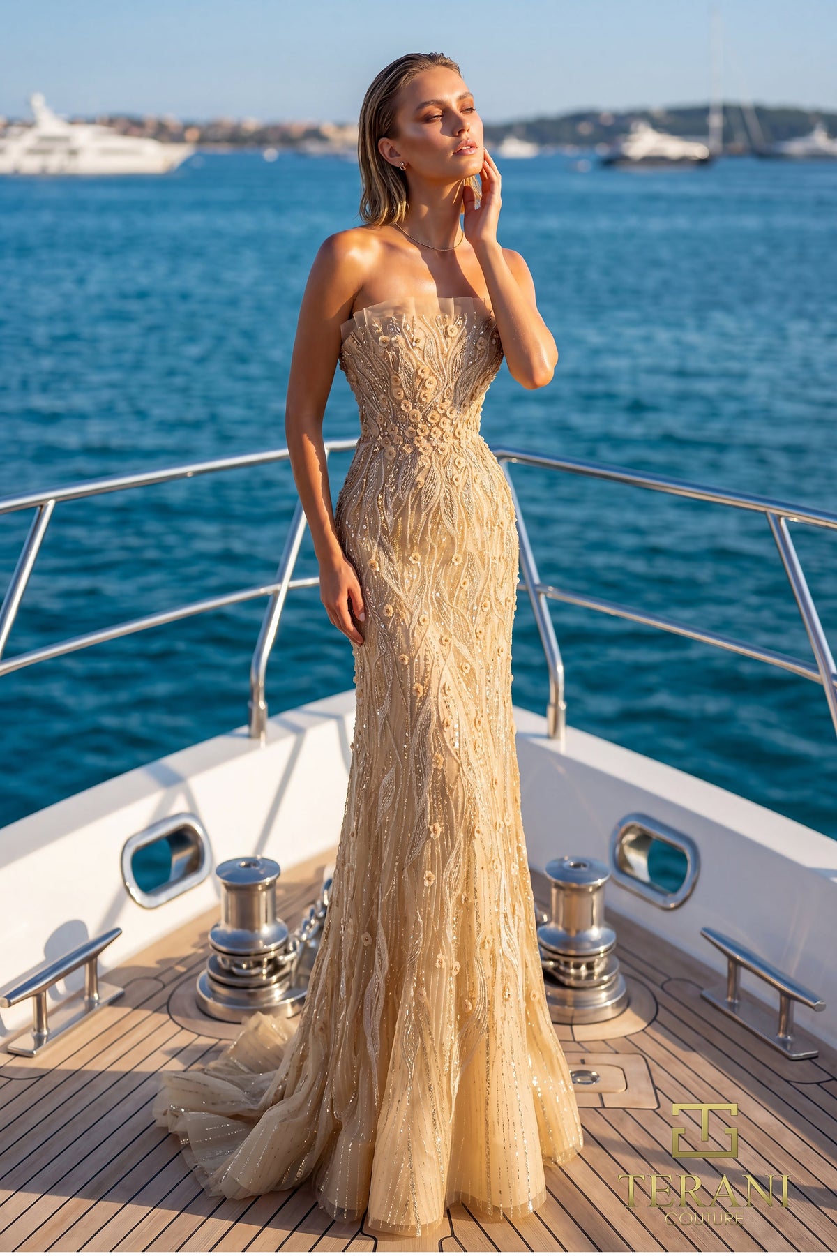 Terani Couture 242GL3248 Gold