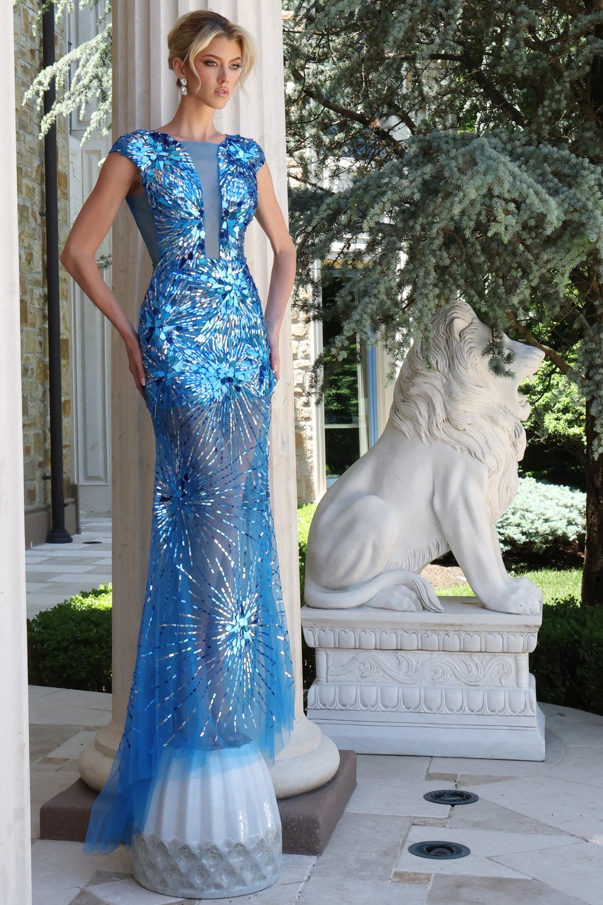 Jovani 48051 Sequin Embellished Gown