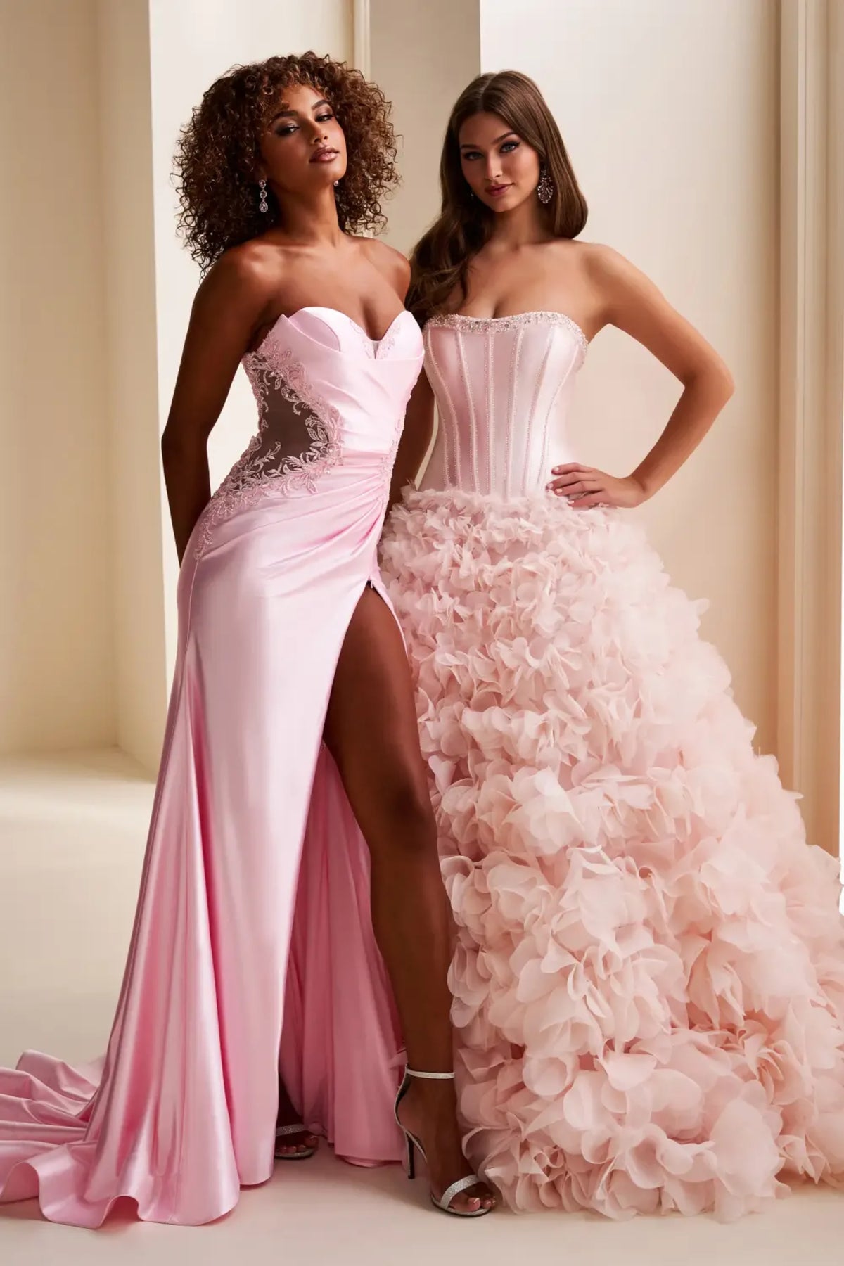 Ellie Wilde EW37009 Sakura Pink Mermaid prom dress