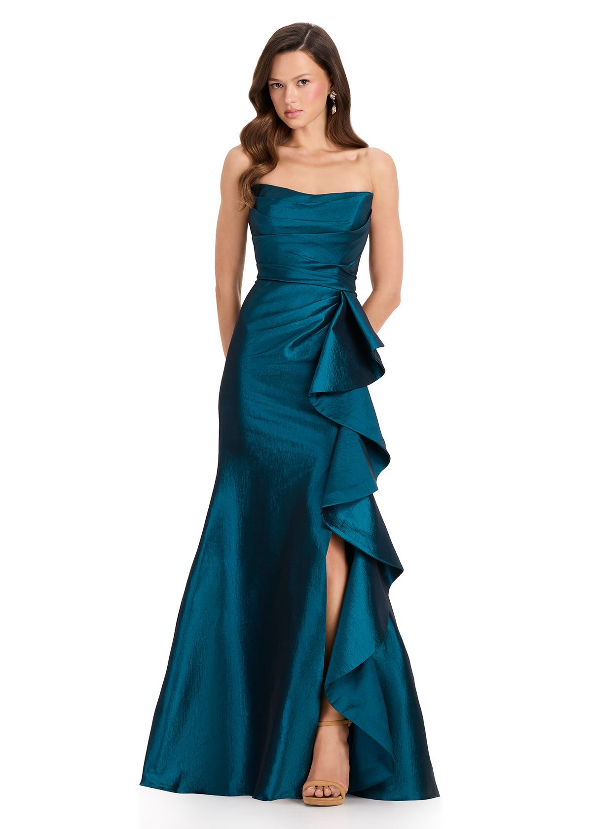 ASHLEYlauren Dresses 0 / Dark Teal ASHLEYlauren E12368