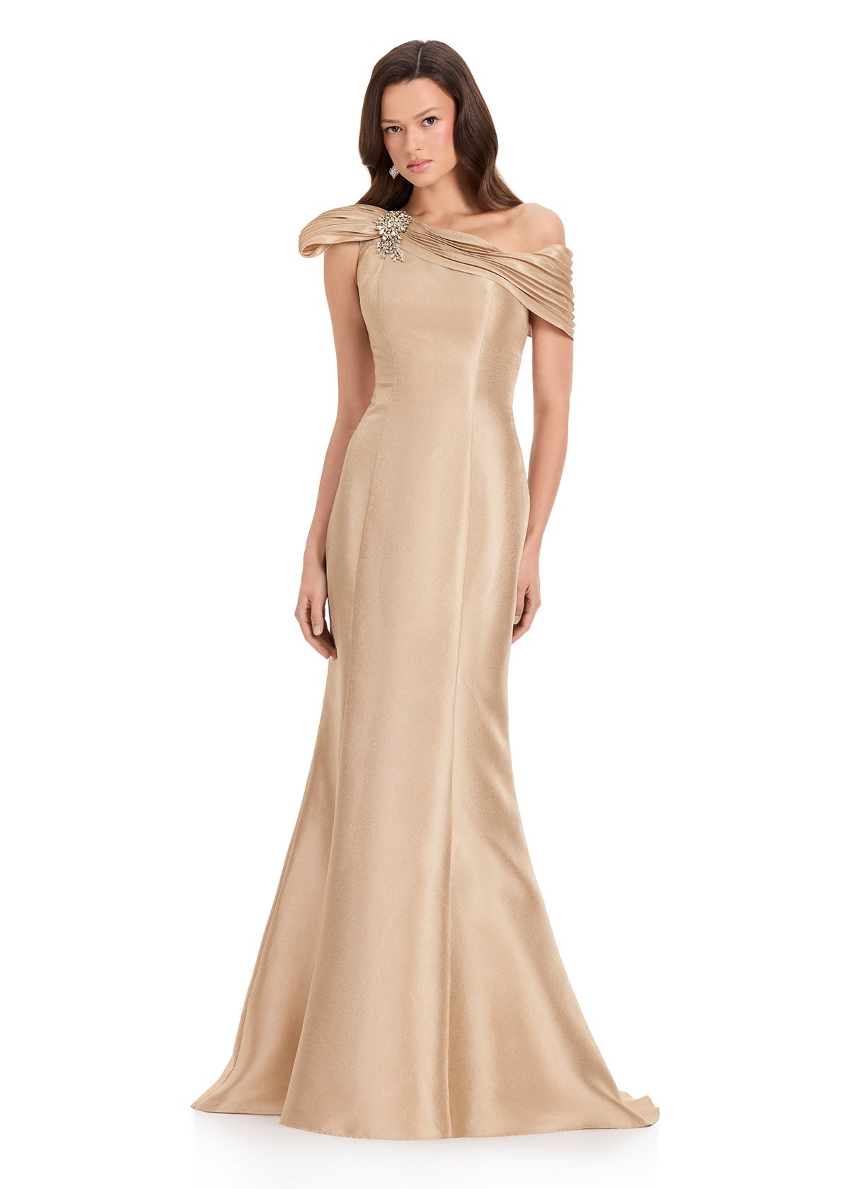 ASHLEYlauren Dresses 0 / Gold ASHLEYlauren E12370