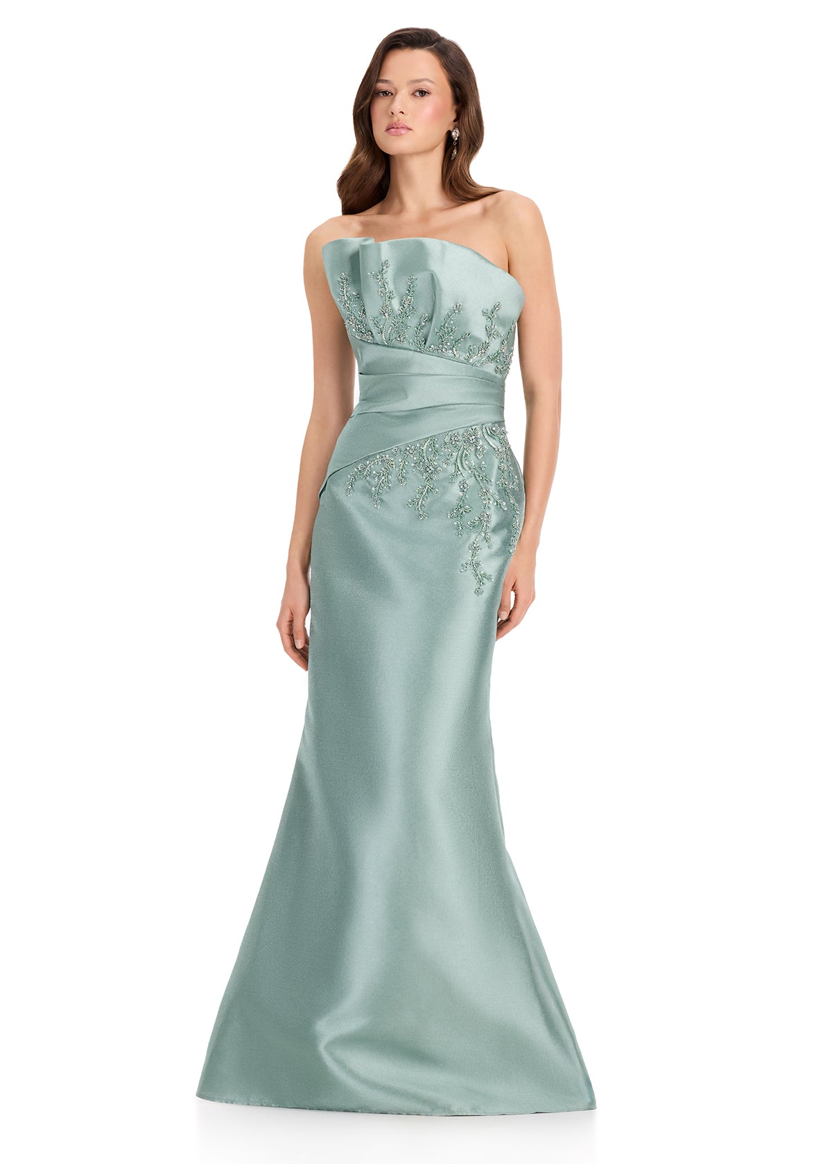 ASHLEYlauren Dresses 0 / Sage ASHLEYlauren E12361