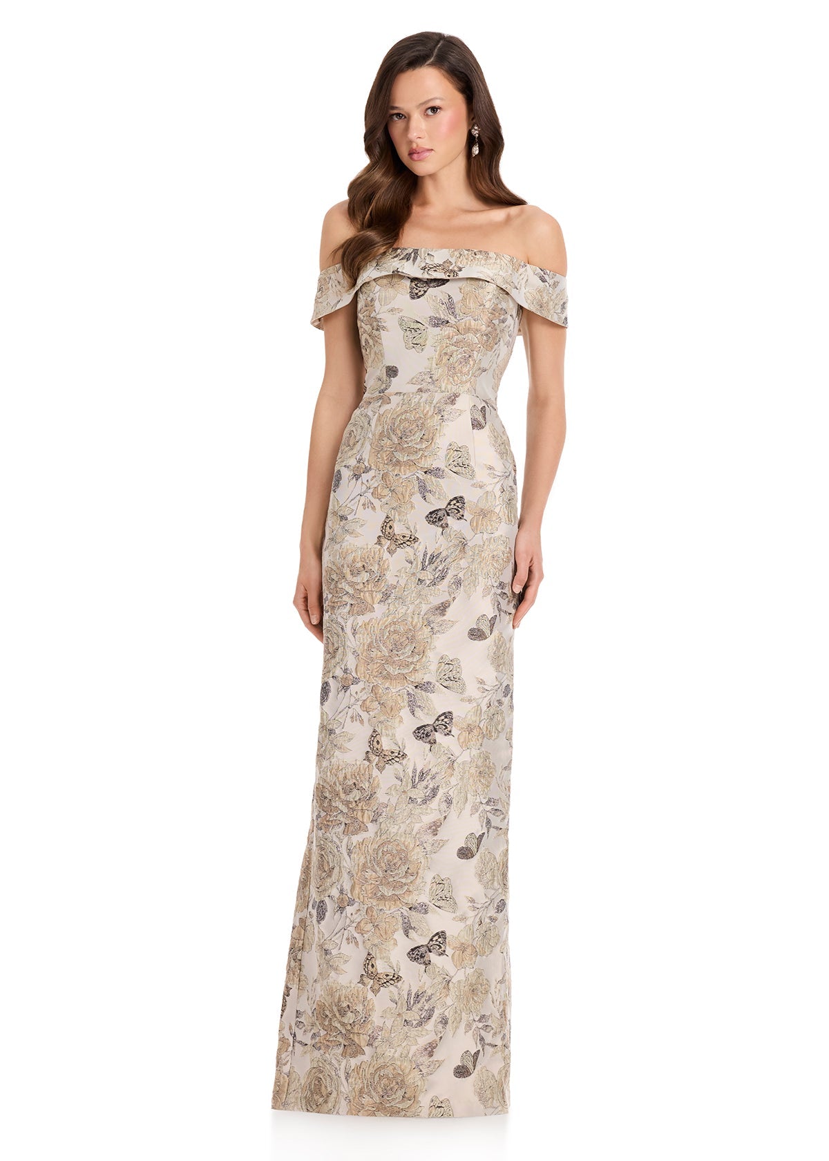 ASHLEYlauren Dresses 0 / Taupe ASHLEYlauren E12367