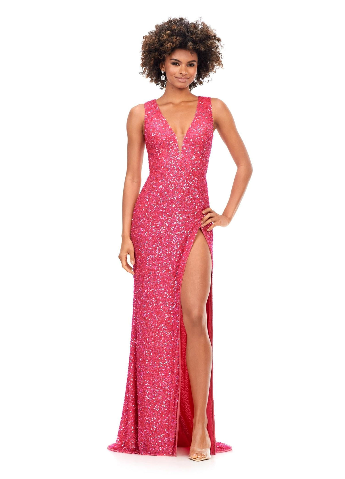 ASHLEYlauren Dresses 00 / Electric Watermelon ASHLEYlauren 11373