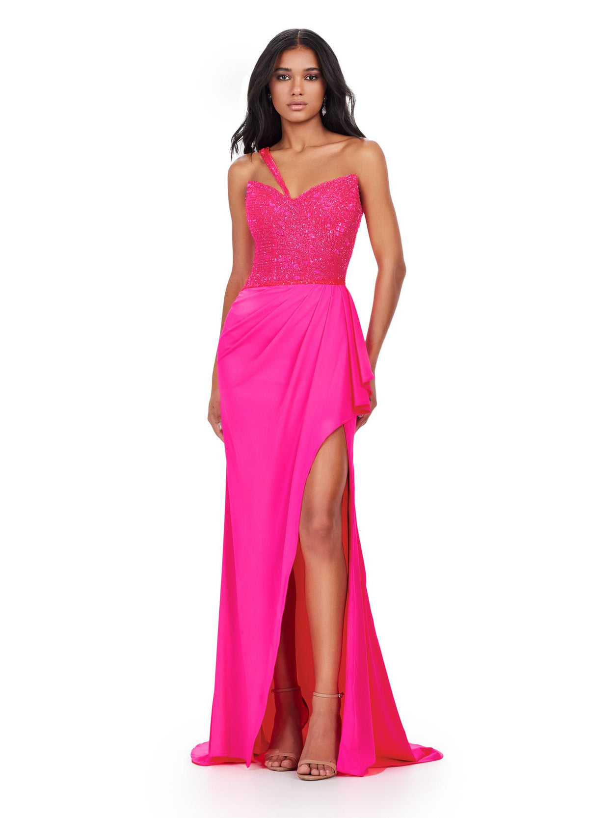ASHLEYlauren Dresses 00 / Hot Pink ASHLEYlauren 11454