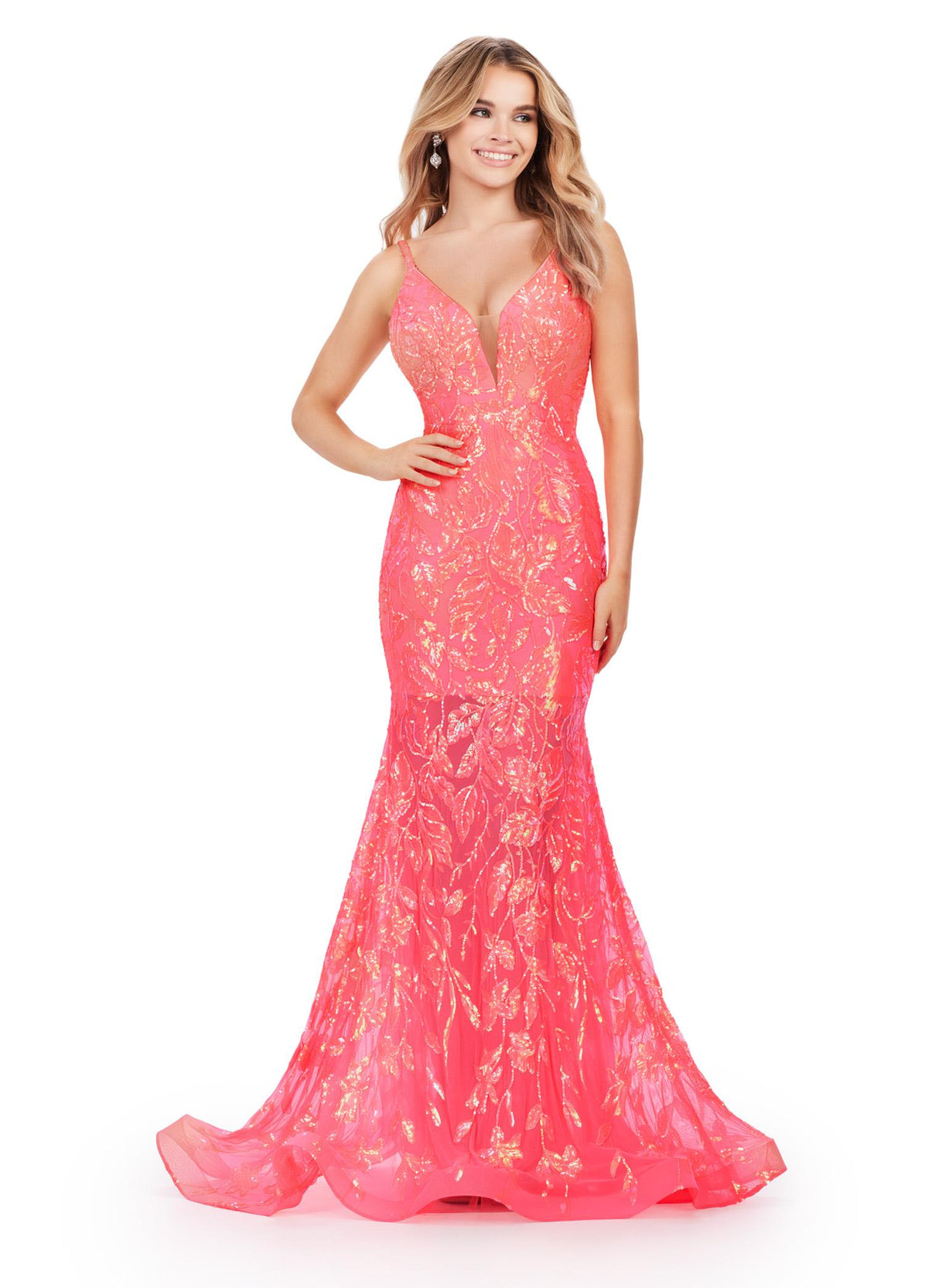 ASHLEYlauren Dresses 00 / Neon Coral ASHLEYlauren 11444
