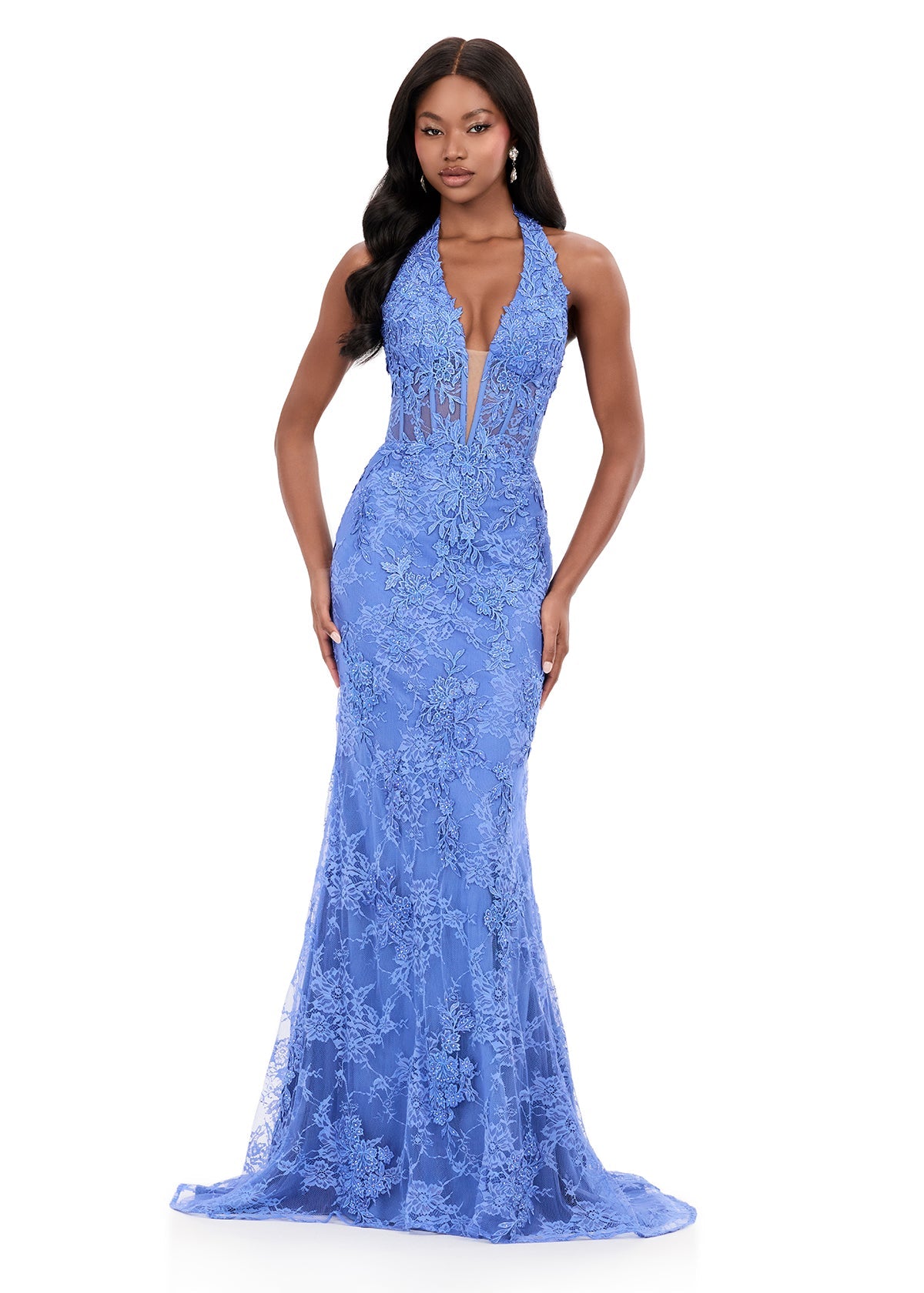 ASHLEYlauren Dresses 00 / Periwinkle ASHLEYlauren 12251