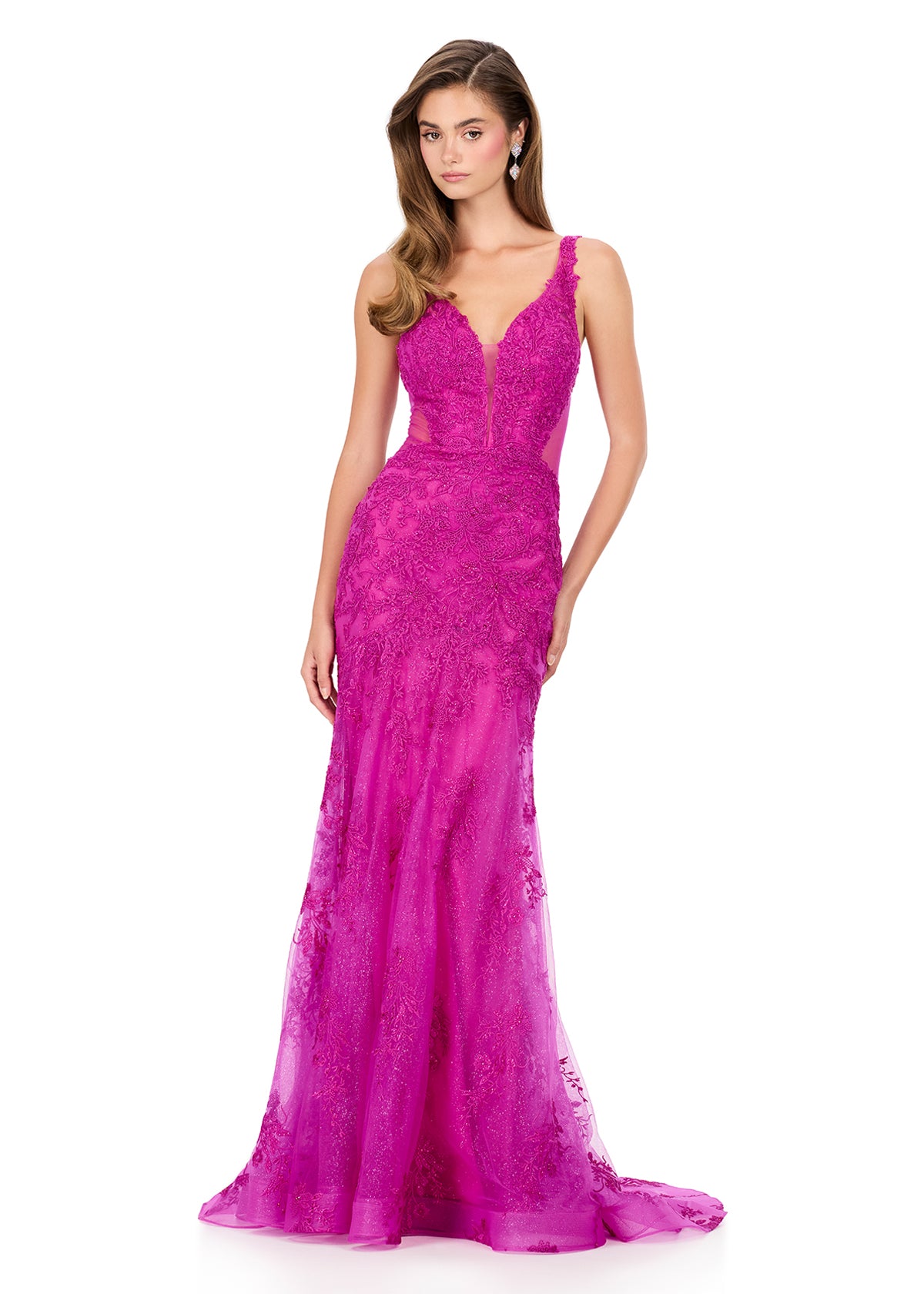 ASHLEYlauren Dresses 00 / Raspberry ASHLEYlauren 12059