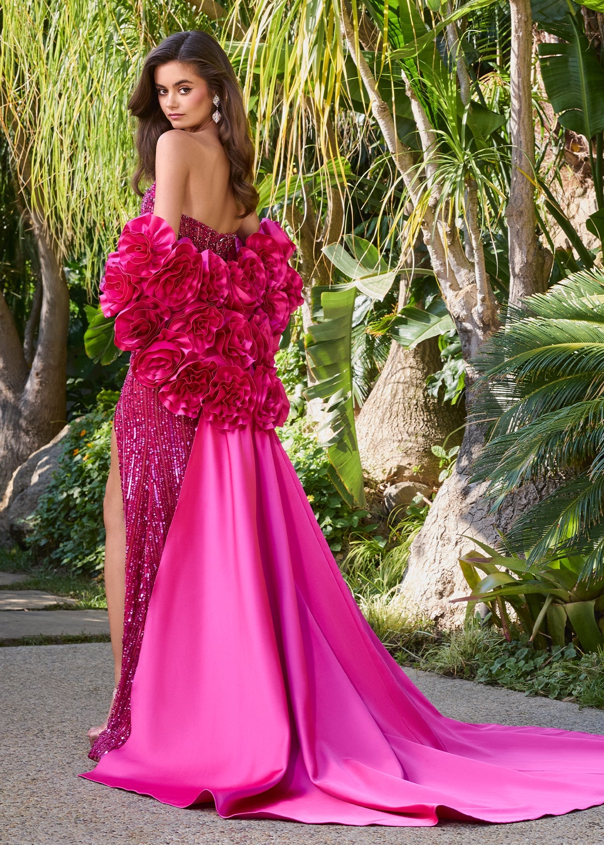 ASHLEYlauren Dresses One Size / Fuchsia ASHLEYlauren 12040