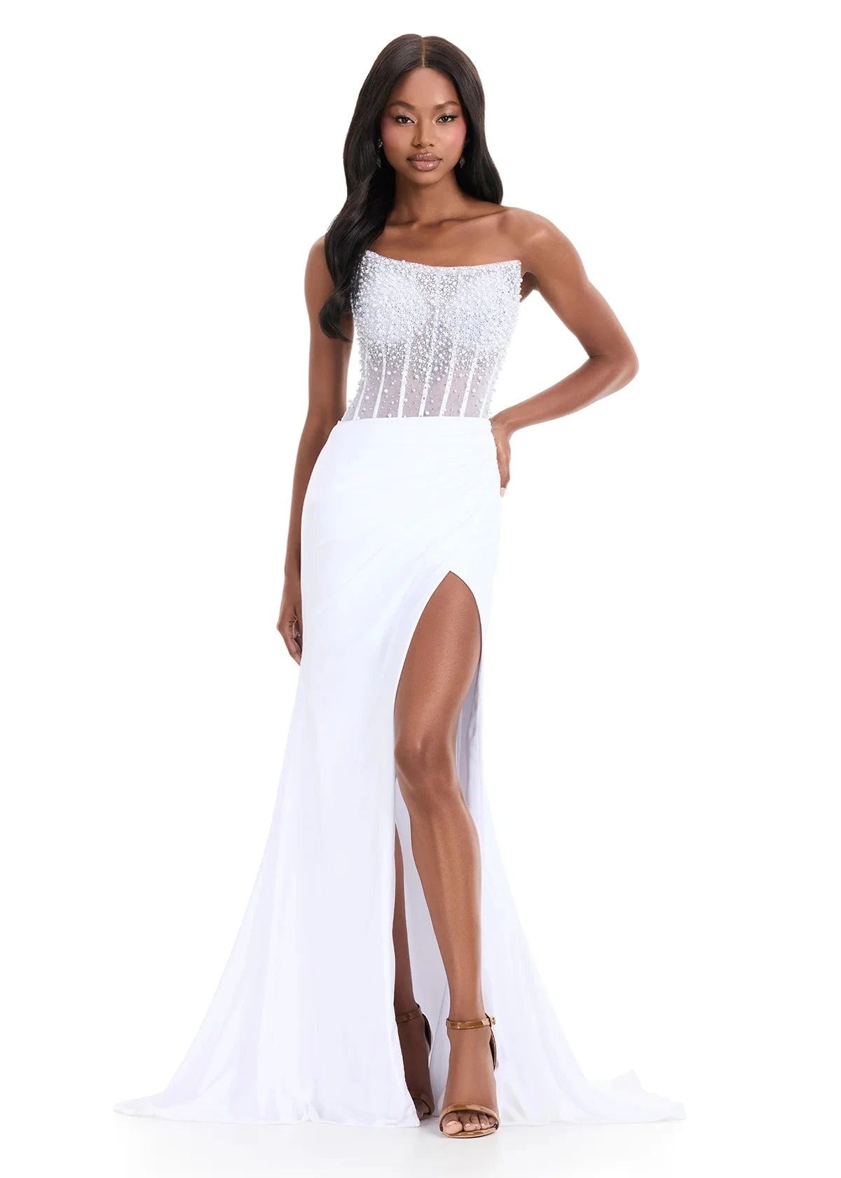 ASHLEYlauren Prom Dresses 0 / White ASHLEYlauren 12087