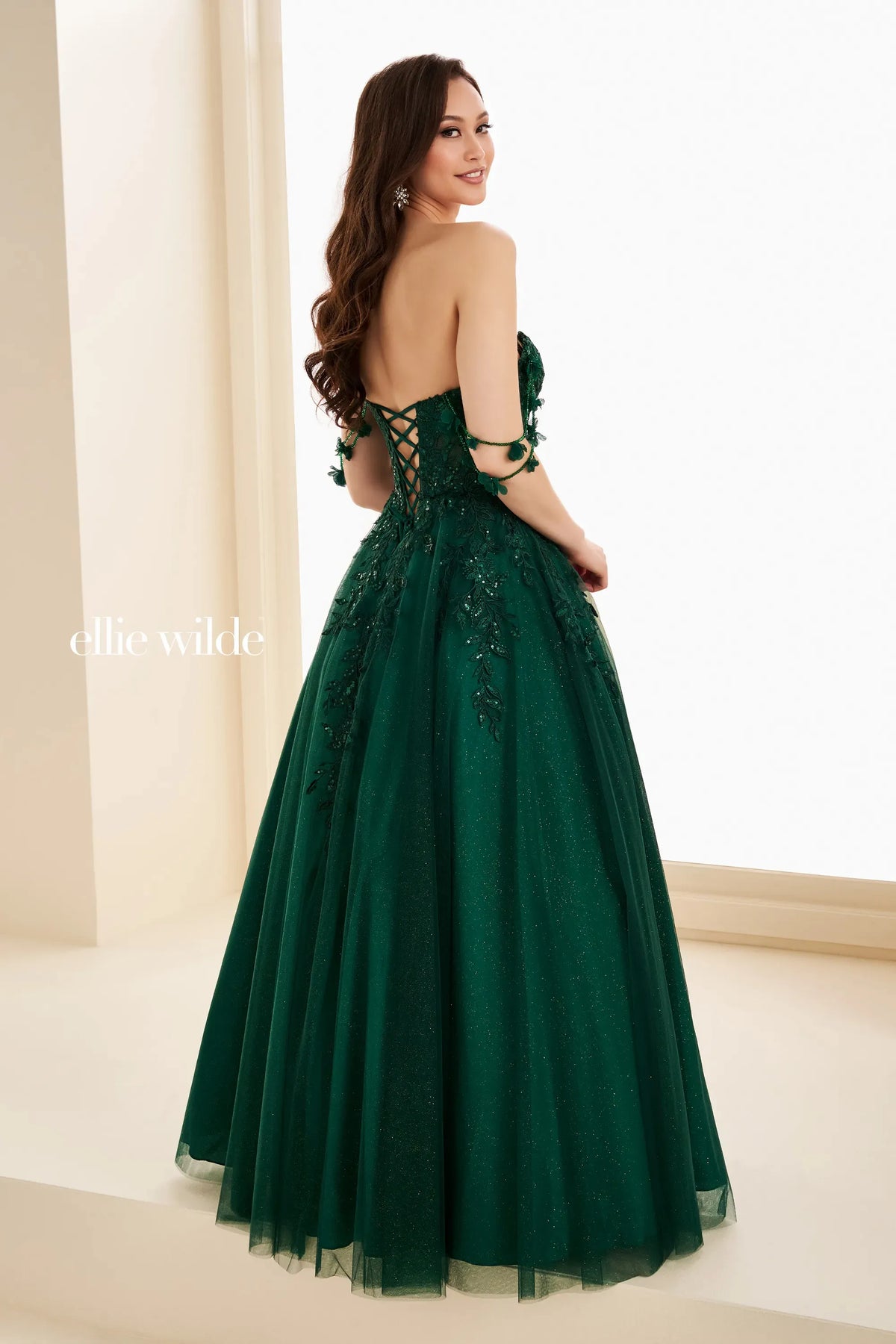 Ellie Wilde Prom Dress Emerald / 00 Ellie Wilde EW37208
