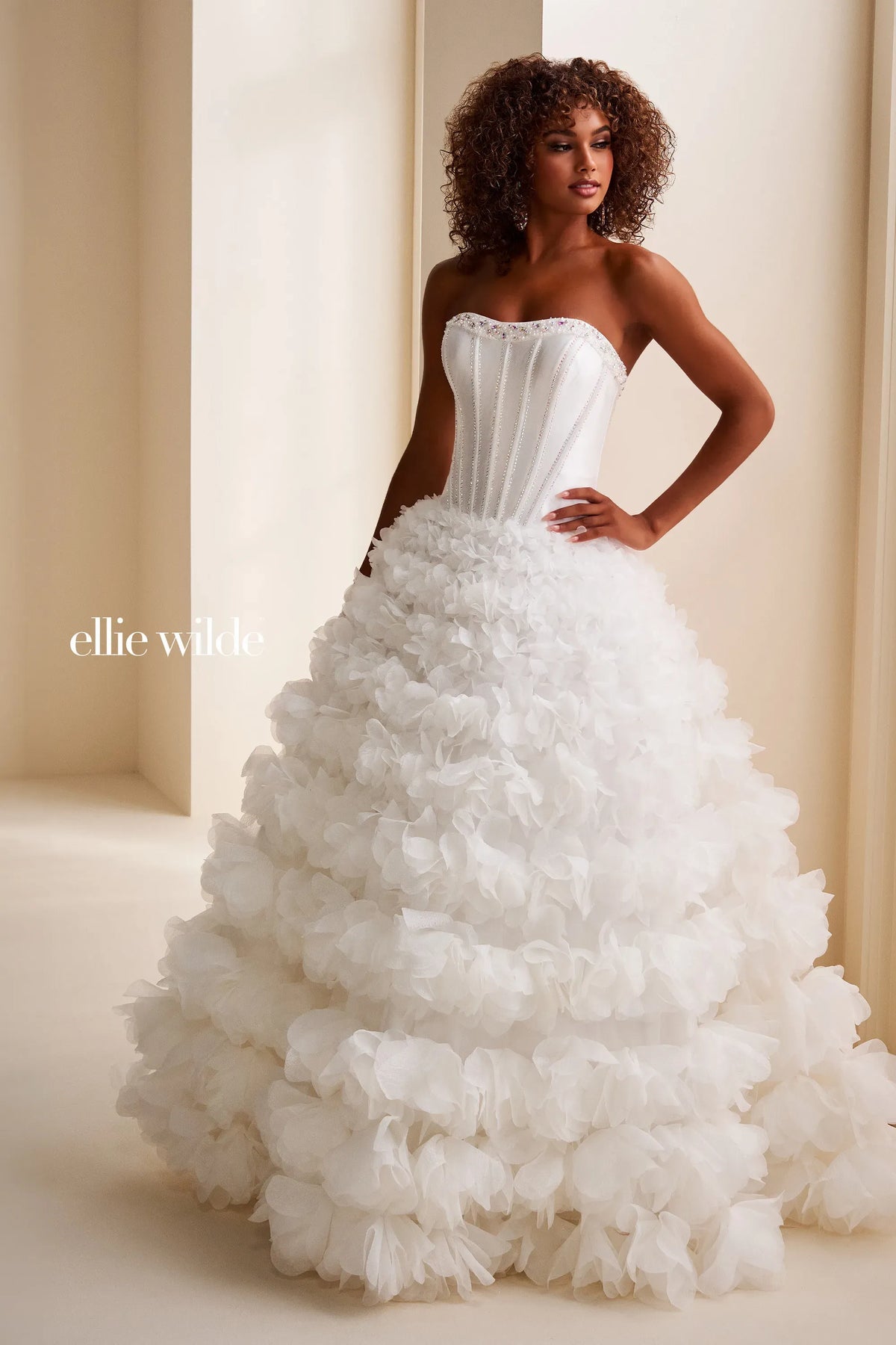 Ellie Wilde Prom Dress Ivory / 00 Ellie Wilde EW37006