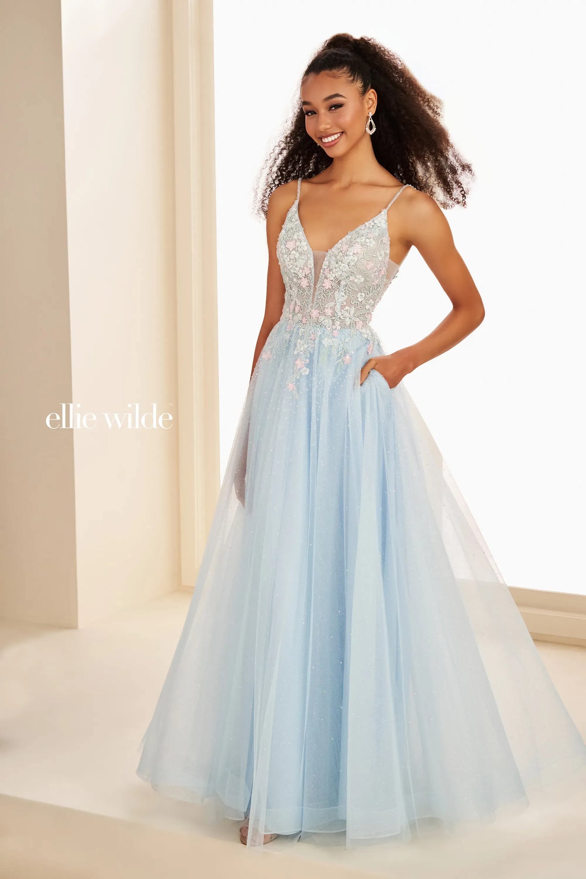 Ellie Wilde Prom Dress Light Blue / 00 Ellie Wilde EW37096