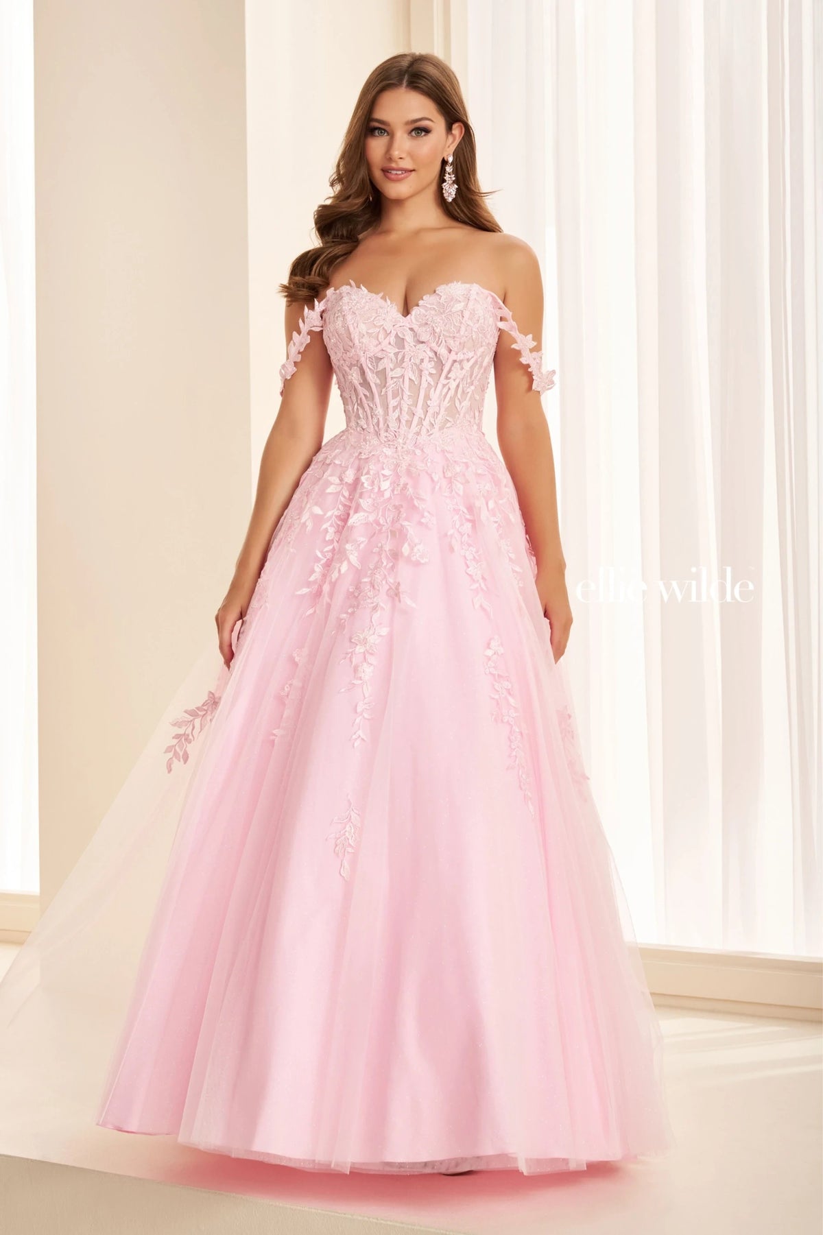 Ellie Wilde Prom Dress Light Pink / 00 Ellie Wilde EW37028