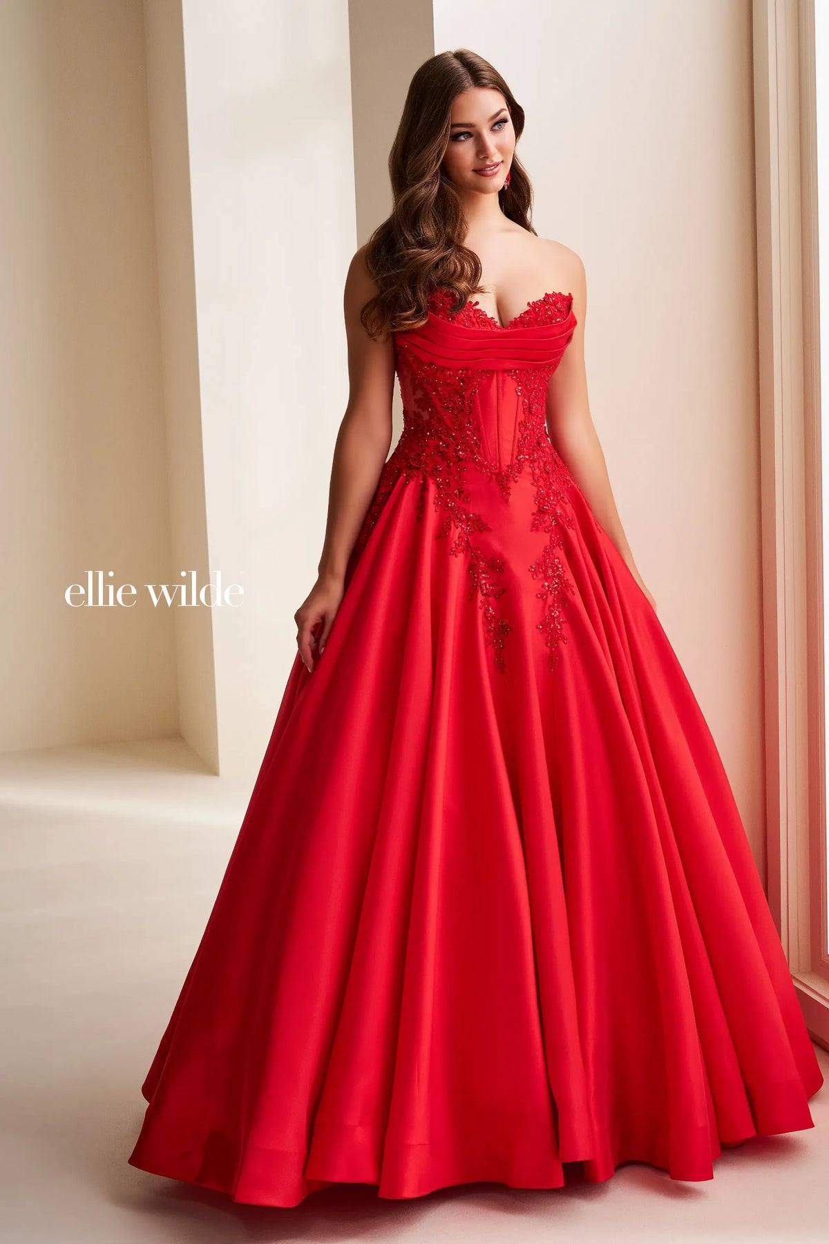 Ellie Wilde Prom Dress Red / 00 Ellie Wilde EW37082