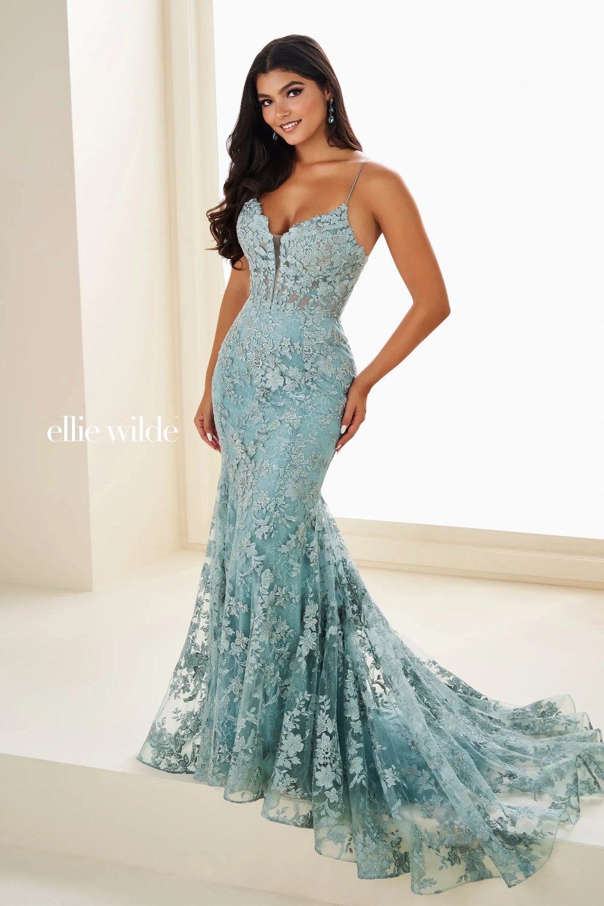 Ellie Wilde Prom Dress Sea Mist / 00 Ellie Wilde EW37027