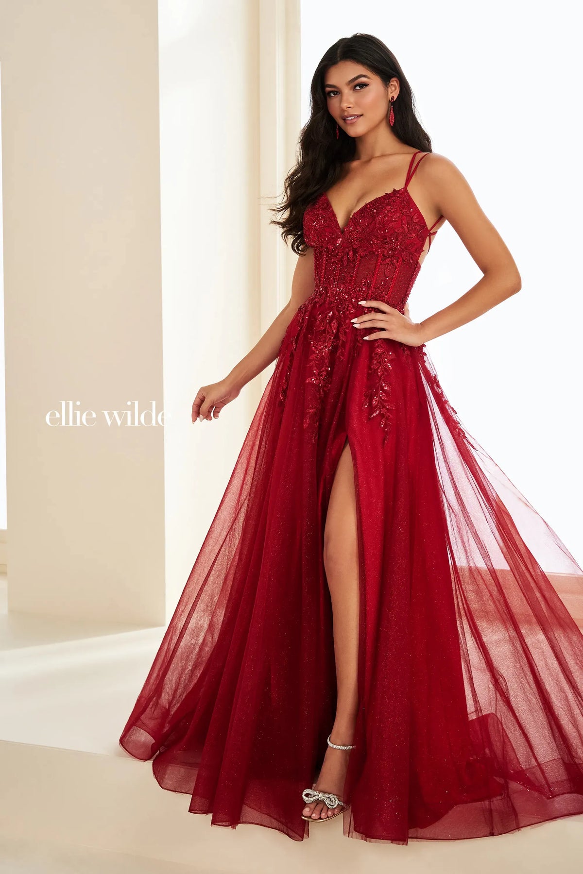 Ellie Wilde Prom Dress Wine / 00 Ellie Wilde EW37212