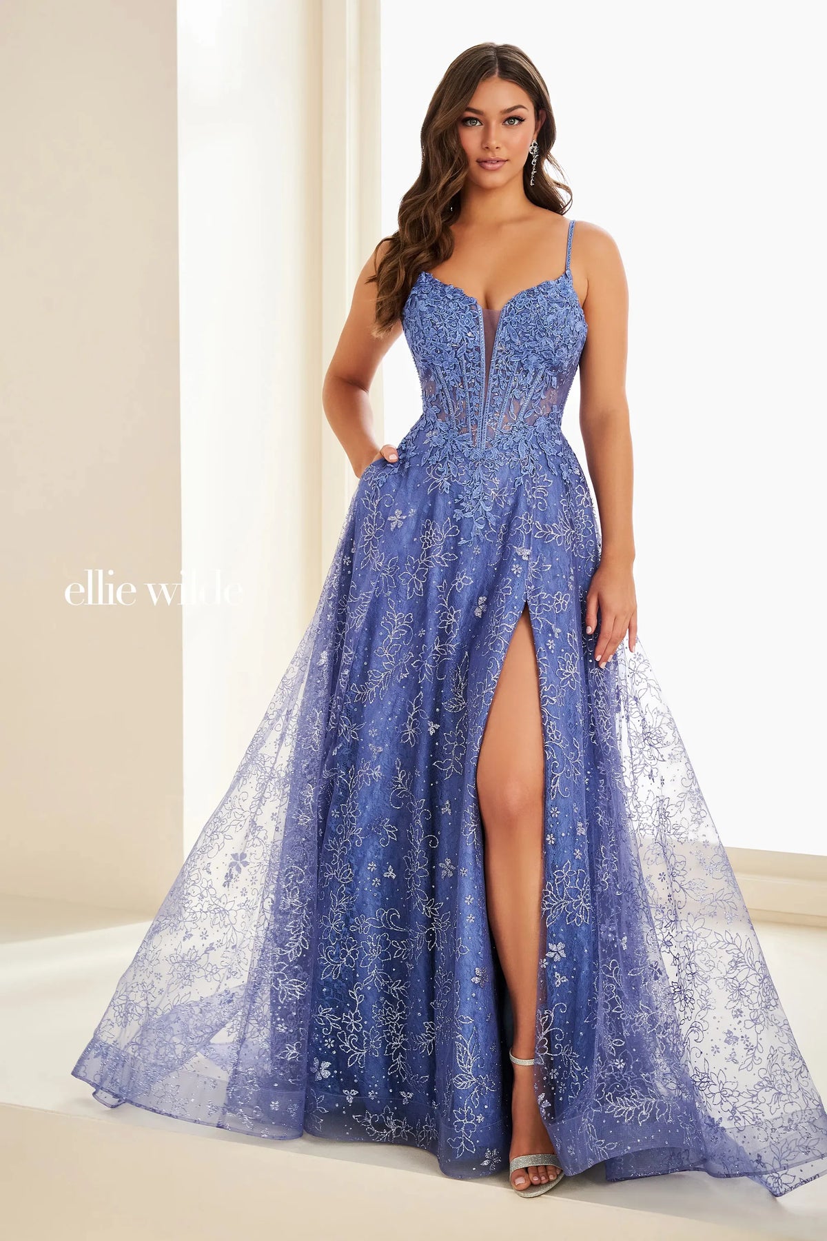 Ellie Wilde EW37206 Dusk A-Line prom dress