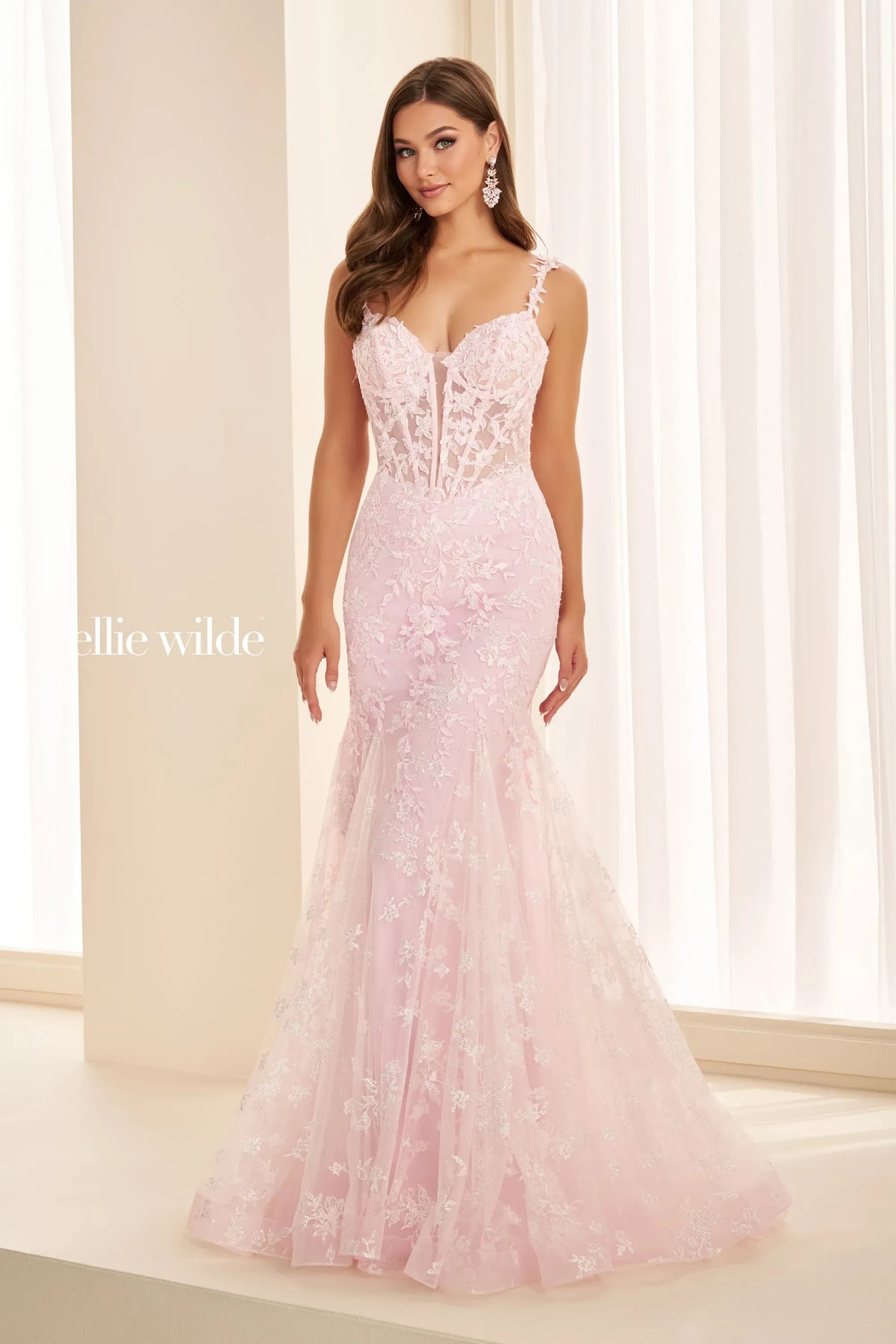Ellie Wilde Prom Dress Ice Pink Ellie Wilde EW38138