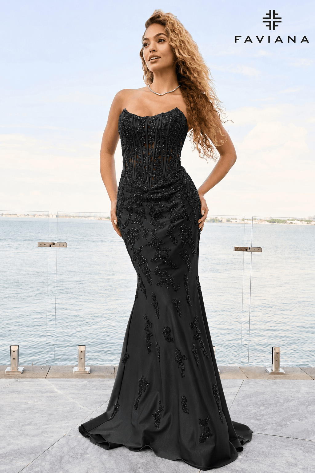 Faviana Prom Dress 00 / Black Faviana 11600 Dress