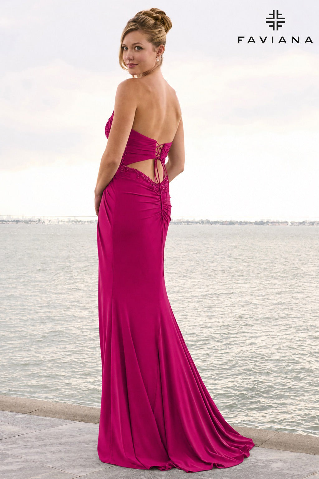 Faviana Prom Dress 00 / Bright Raspberry Faviana 11636 Dress