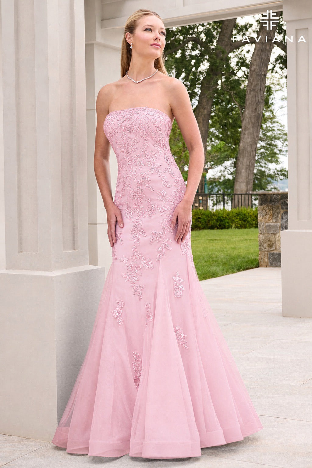Faviana Prom Dress 00 / Light Pink Faviana 11643 Dress