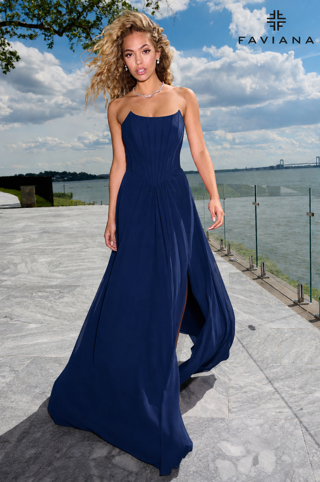 Faviana Prom Dress 00 / Navy Faviana 11672 Dress