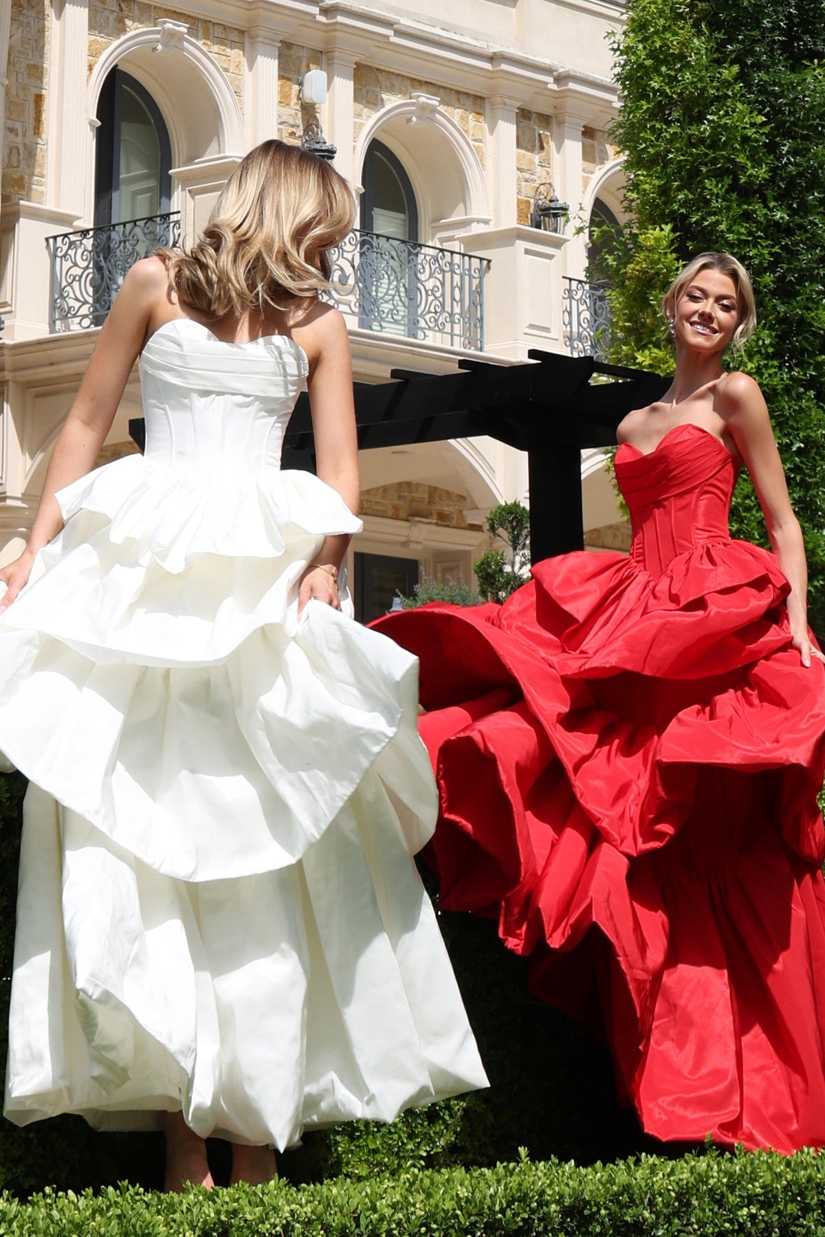 Jovani 45111 Dramatic Tiered Taffeta Corset Ball Gown