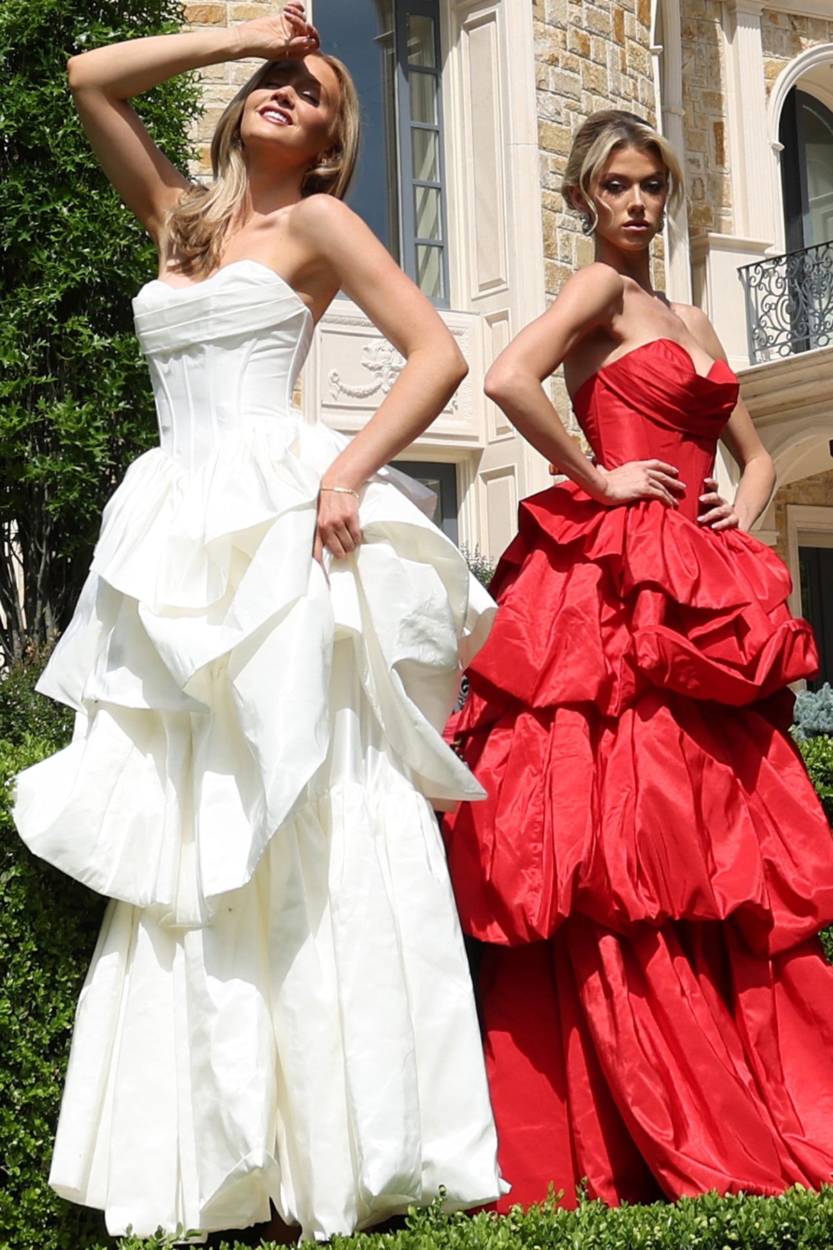 Jovani 45111 Dramatic Tiered Taffeta Corset Ball Gown