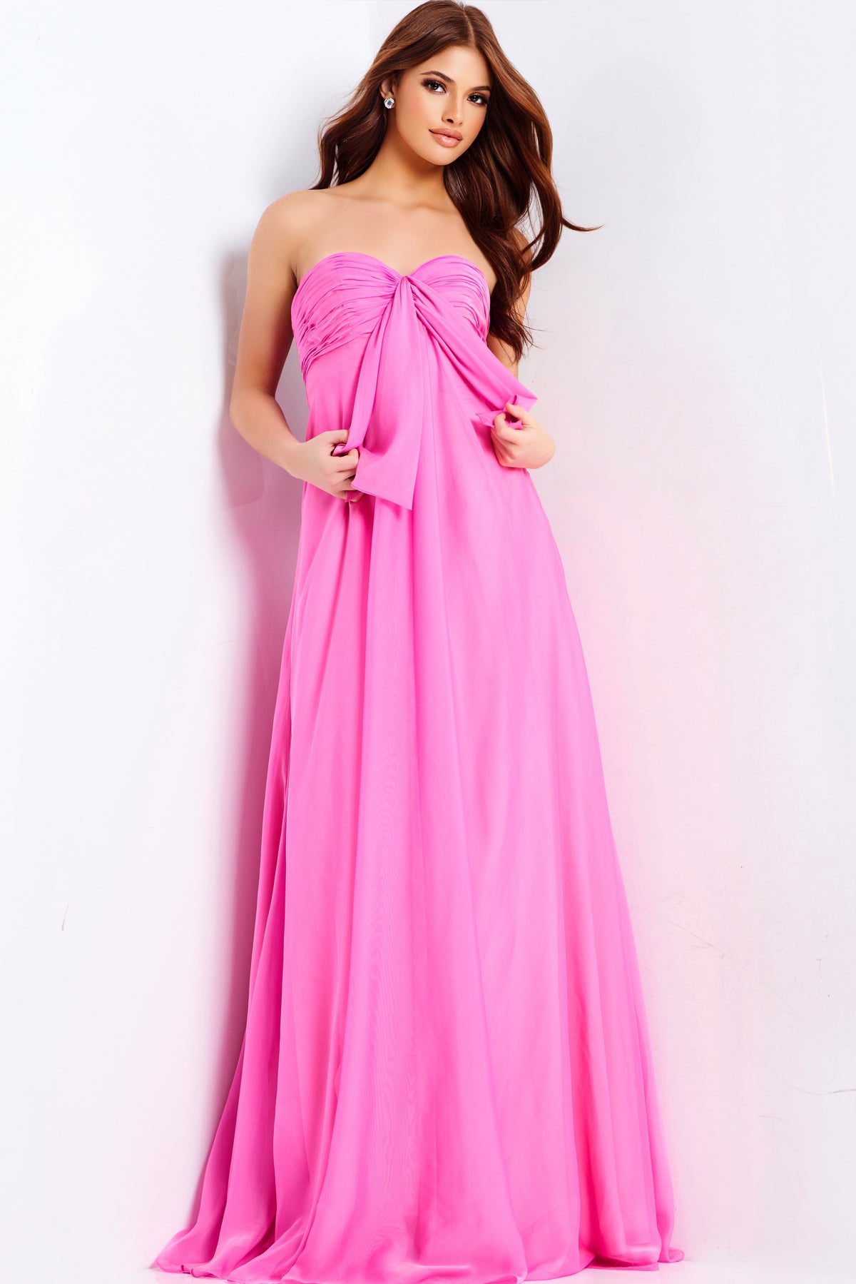 Jovani 47041 Strapless Flowing Chiffon Prom Dress