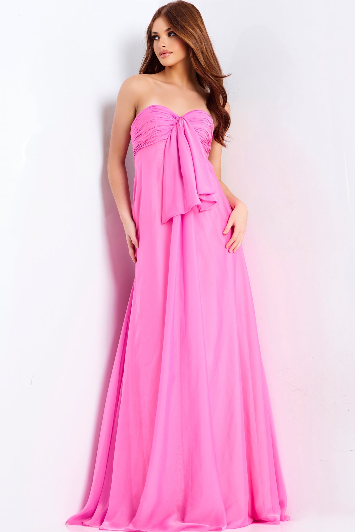 Jovani 47041 Strapless Flowing Chiffon Prom Dress