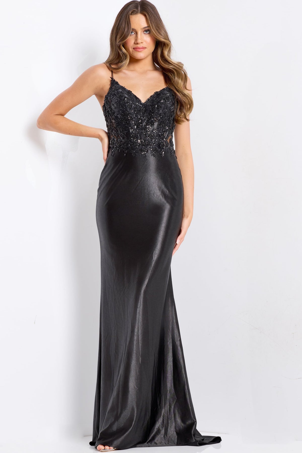 Jovani 48312 Beaded Mermaid Dress with Fitted Silhouette