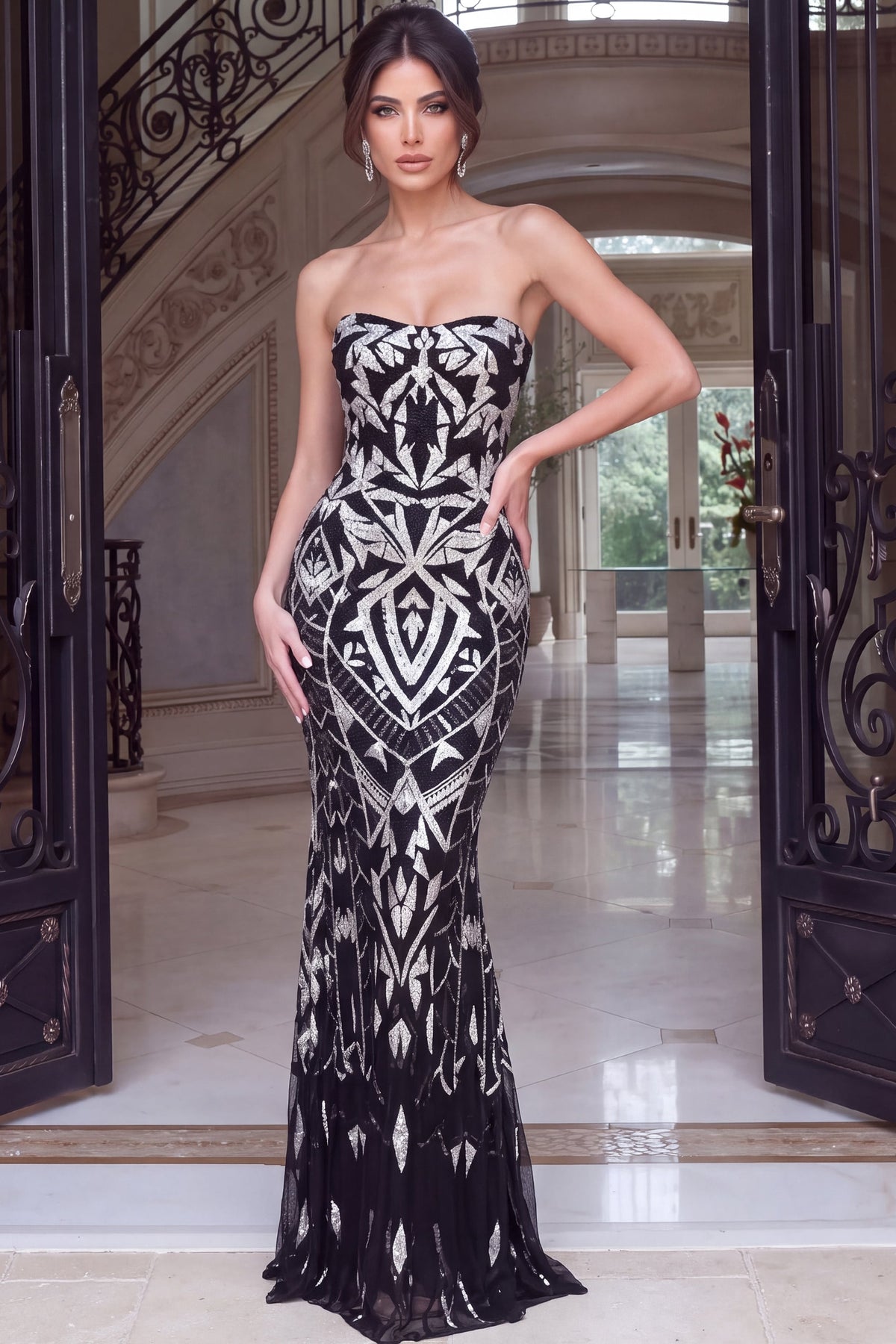 Jovani Evening Dress 00 / Black/Silver Jovani 52647