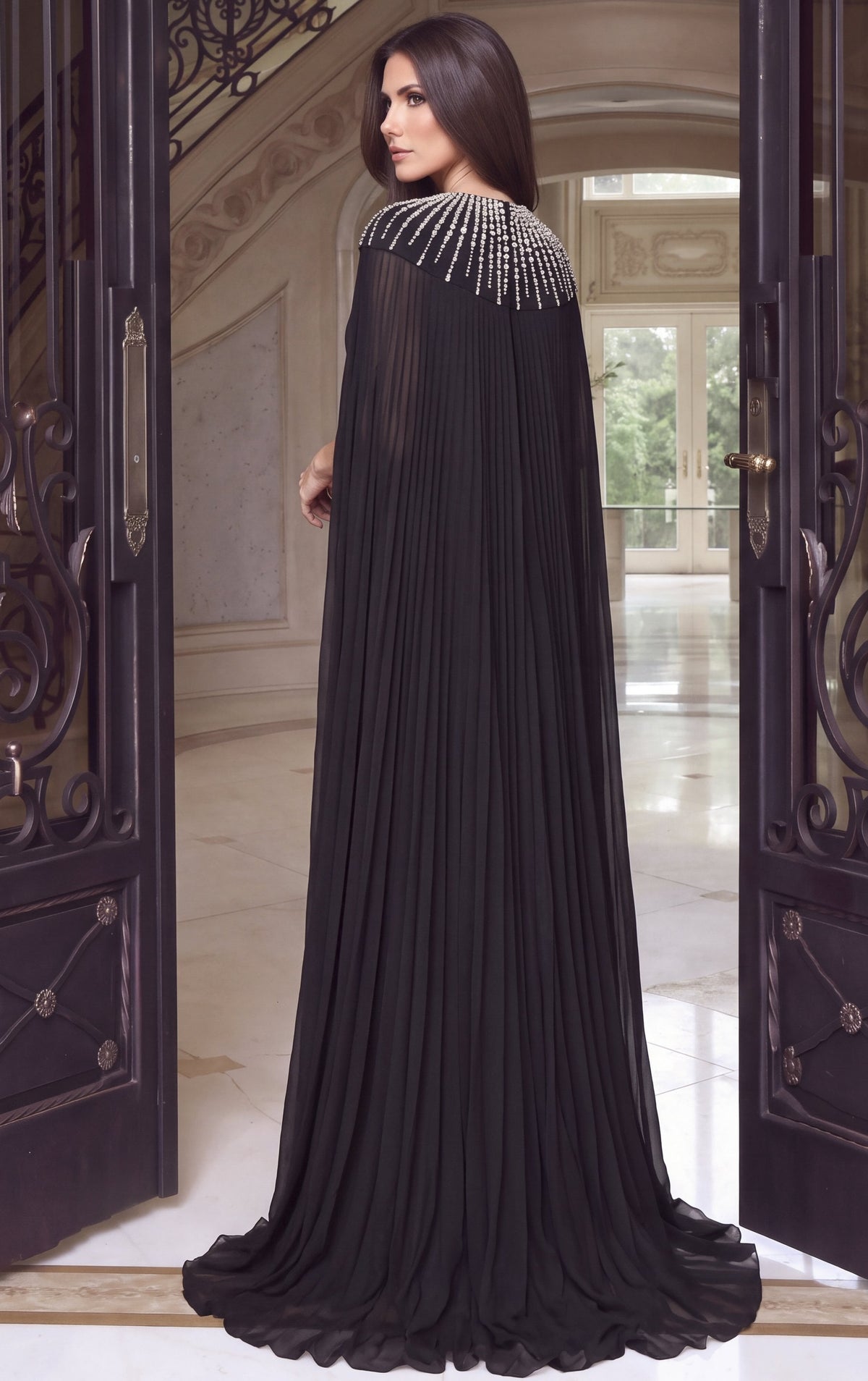 Jovani Evening Dress Black Black Beaded Column Gown - Jovani 53893