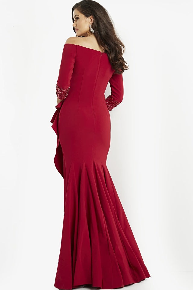 Jovani Evening Dress Jovani 08699Three Quarter Sleeve Evening Dress