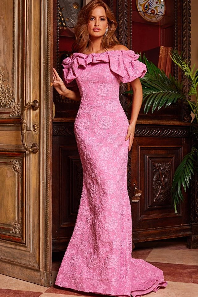 Jovani Evening Dress Jovani 23847 Off the Shoulder Evening Gown