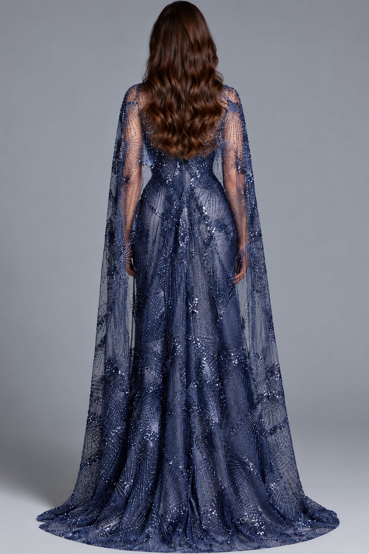 Jovani Evening Dress Jovani 39214 Strapless Gown With Beaded Sheer Cape