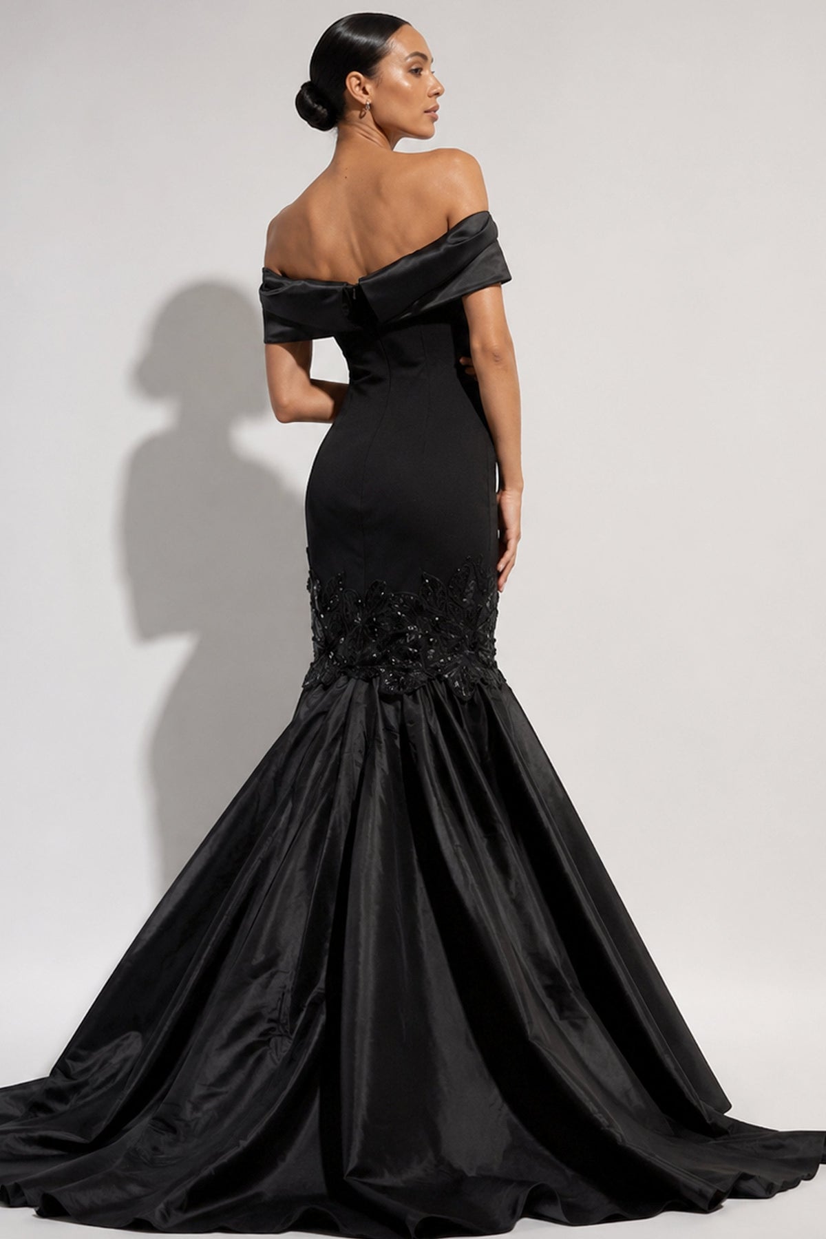 Jovani Evening Dress Jovani 50209 Off Shoulder Beaded Appliqué Mermaid Evening Gown