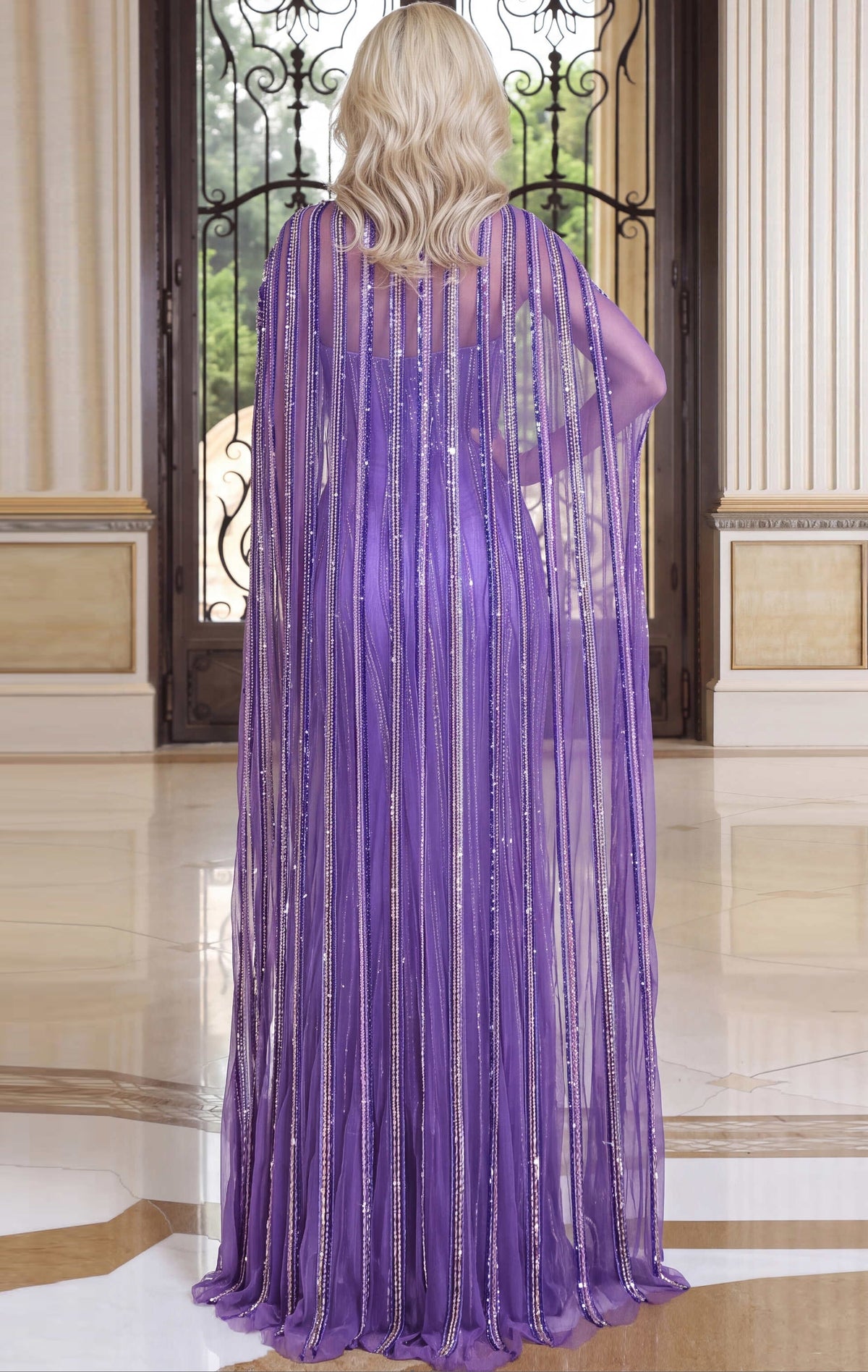 Jovani Evening Dress Jovani 54084 Sequin Striped Corset Column Gown