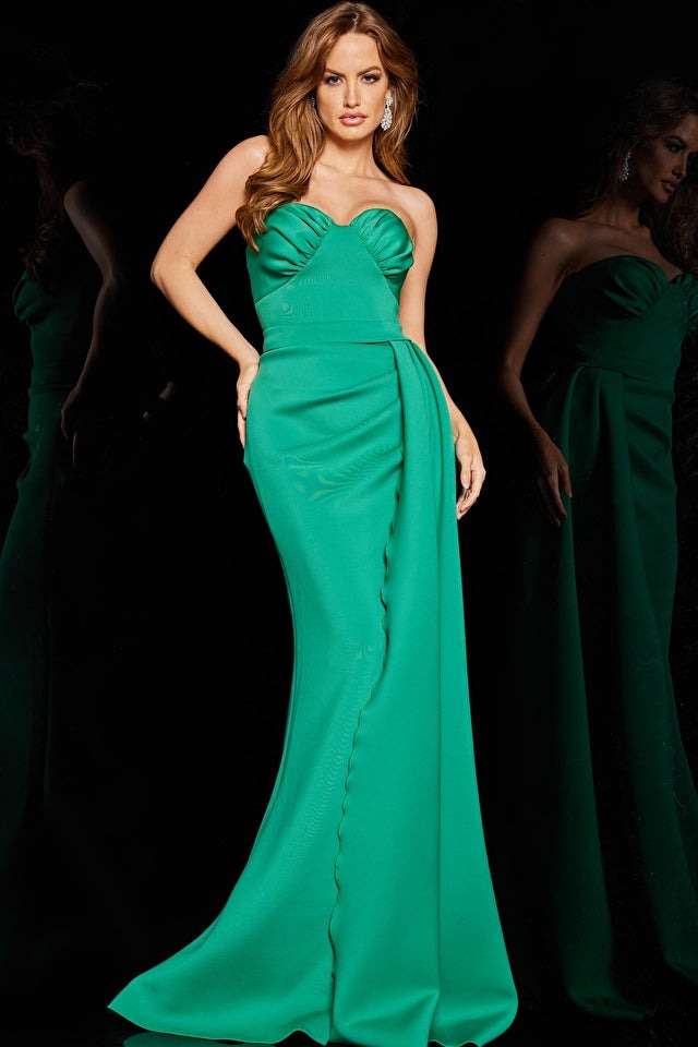 Jovani Jovani 24015 Sweetheart Neckline Ruched Formal Gown
