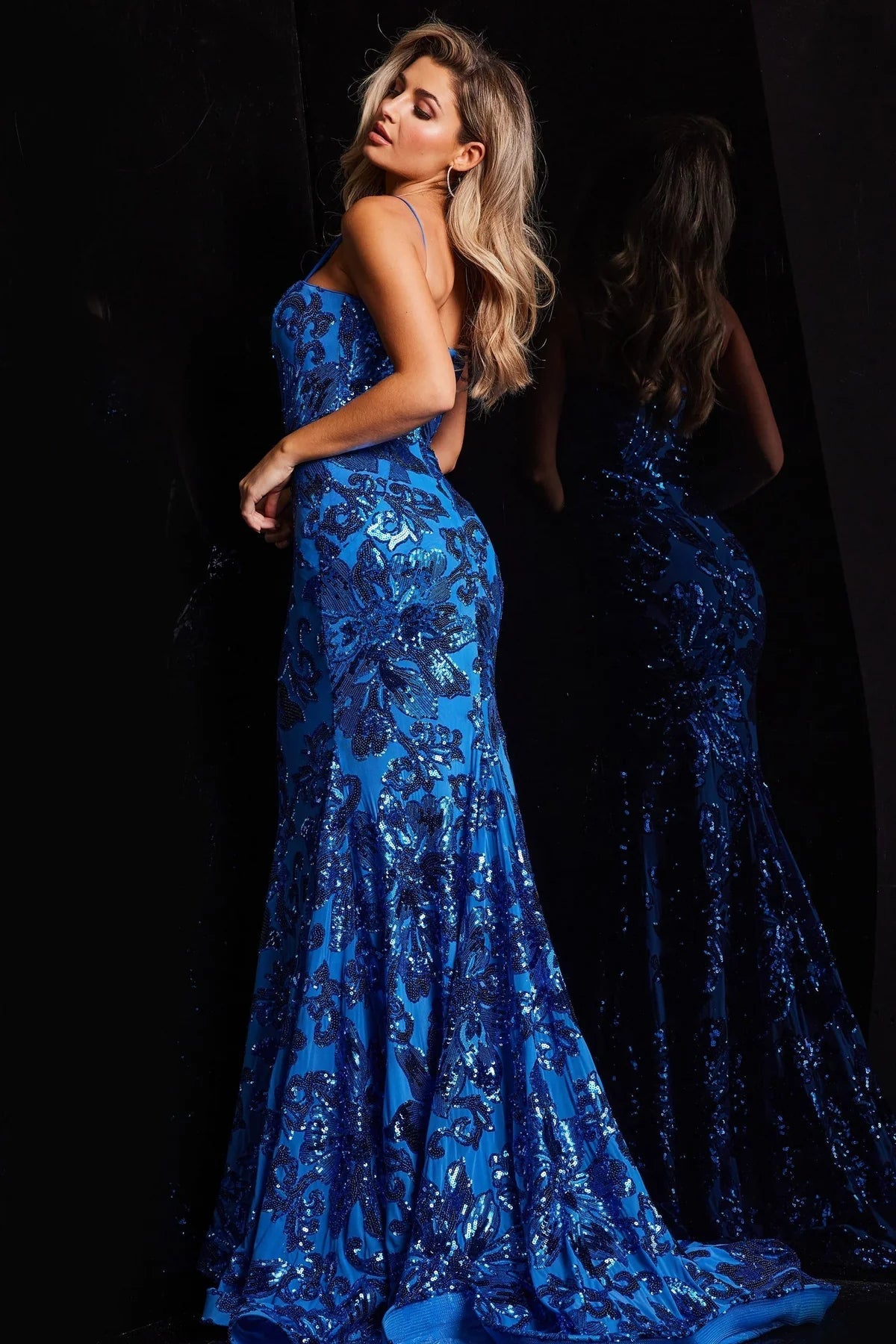 Jovani Prom Dress 00 / blue, orange, pink Jovani 37687 Dress