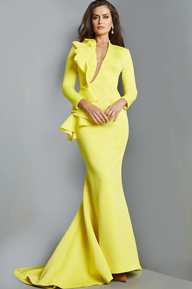 Jovani Prom Dress Jovani 07934 Fitted Three Quarter Sleeve Dress