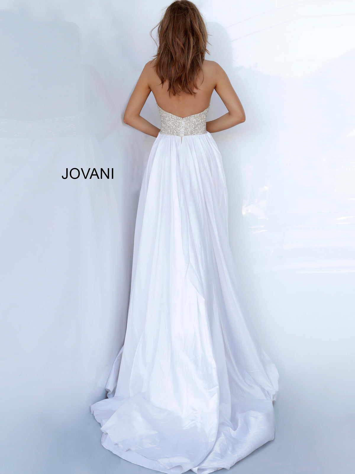 Jovani Prom Dress Jovani 3698 Halter Neck Embellished Jovani Dress