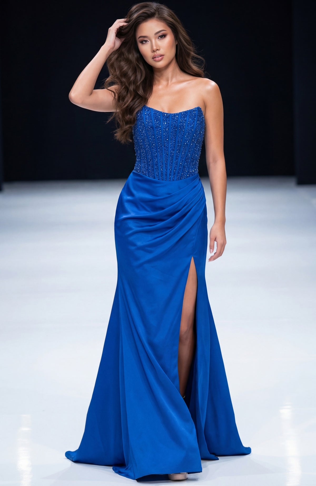 Jovani Prom Dress Jovani 43823 Strapless Embellished Bodice Dress