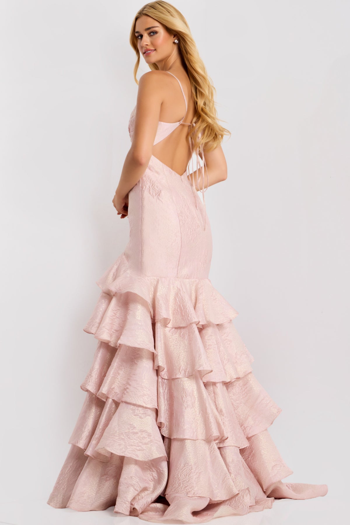 Jovani Prom Dress Jovani 47329 Ruffle Tiered Mermaid Prom Dress