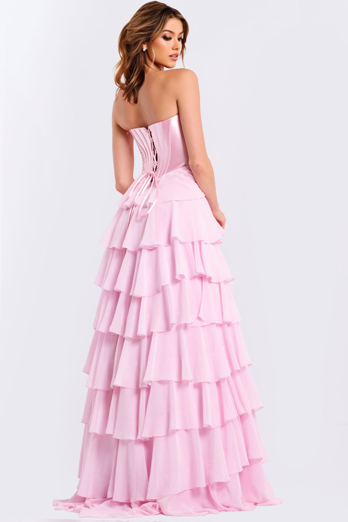 Jovani Prom Dress Jovani 50234 Strapless Pink Ball Gown
