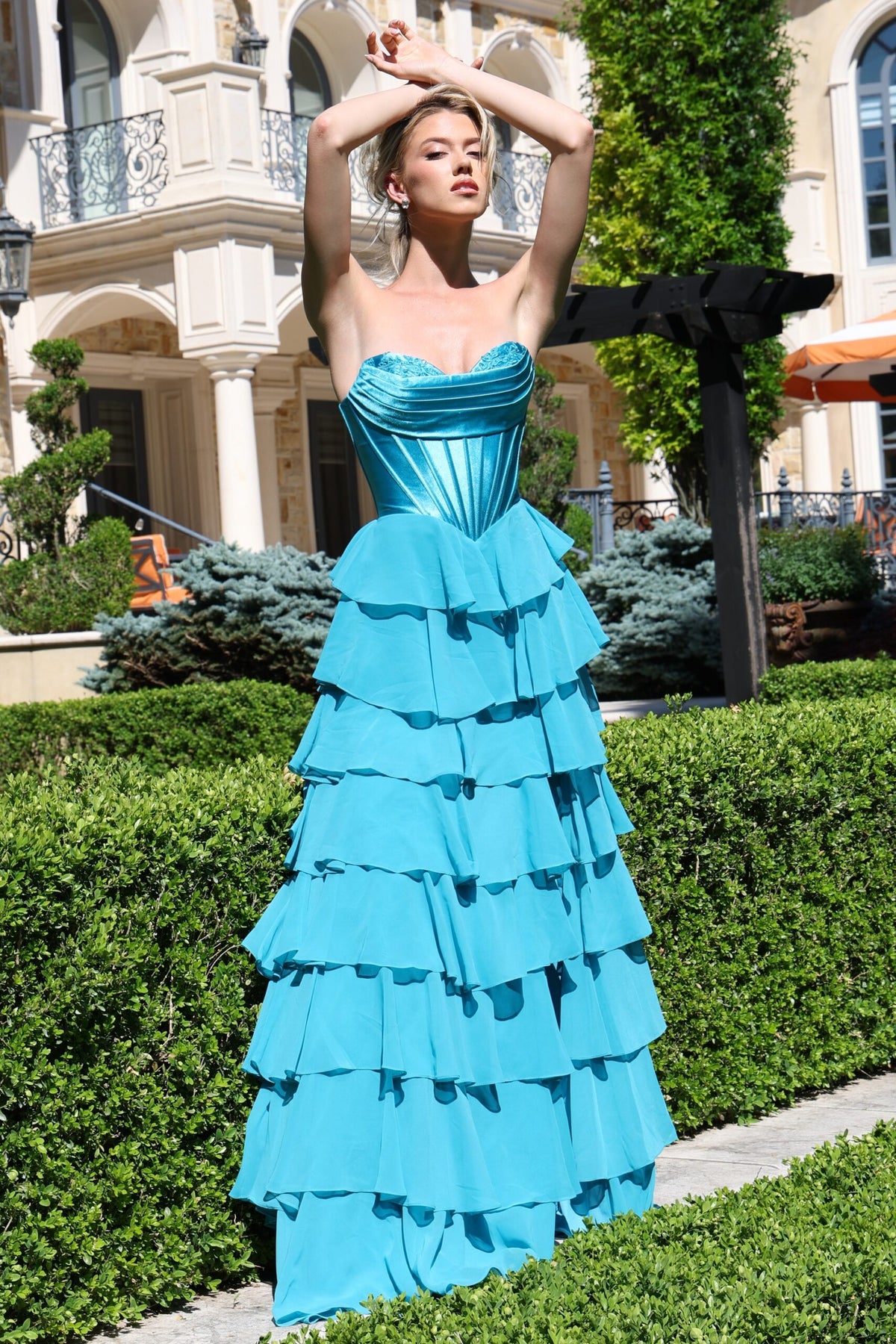 Jovani Prom Dress Jovani 50234 Strapless Pink Ball Gown