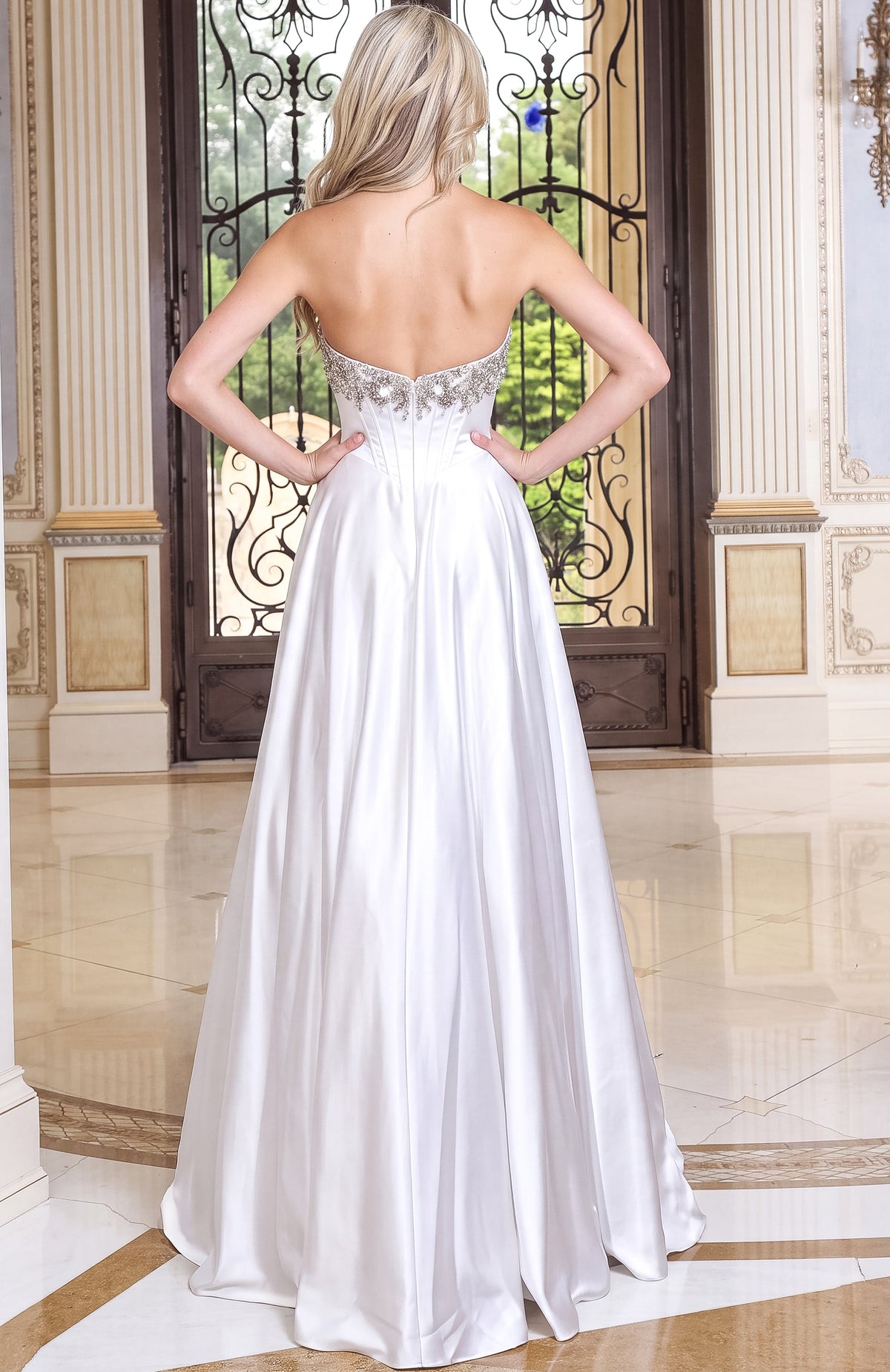 Jovani Prom Dress Jovani 51683 Satin Strapless Ball Gown