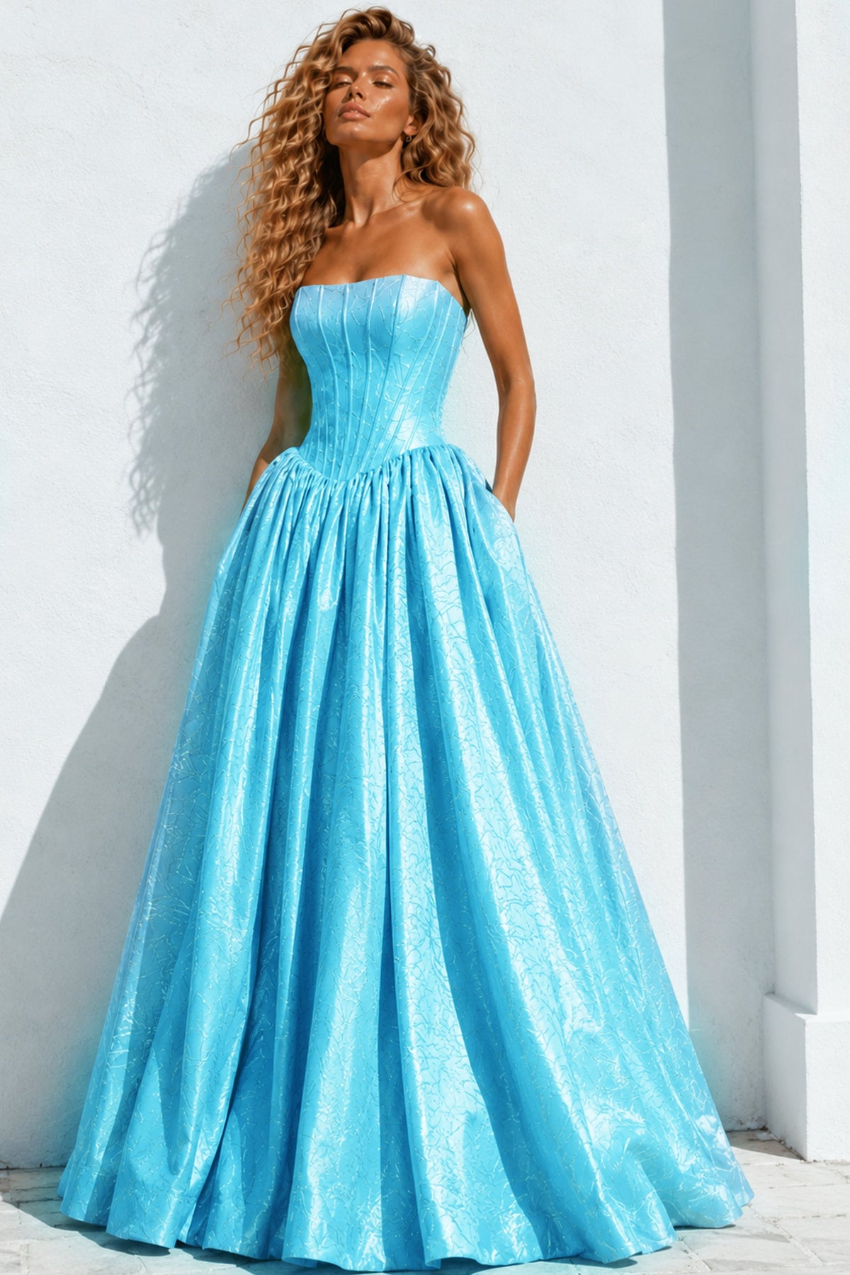 Jovani Prom Dress Jovani 51685 Lavender Strapless Corset Ball Gown