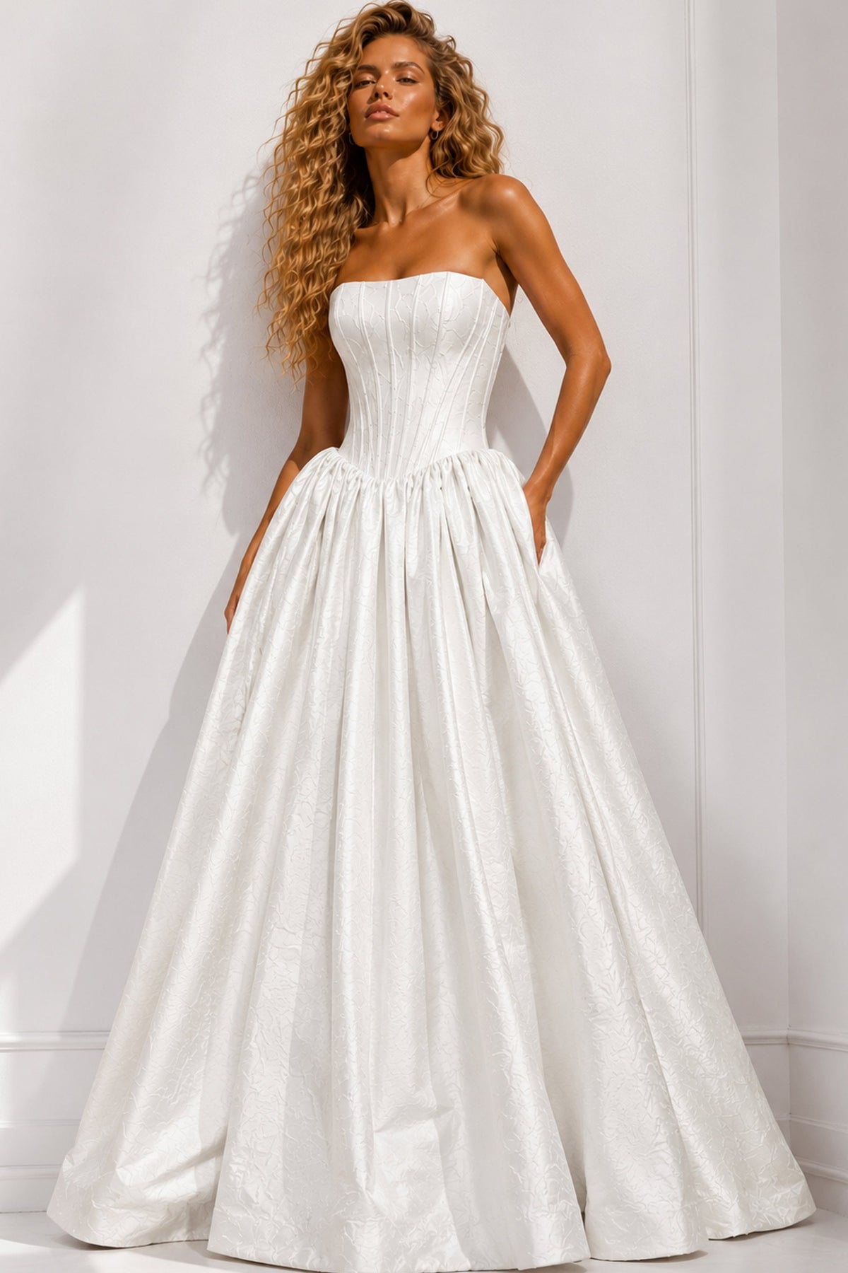 Jovani Prom Dress Jovani 51685 Lavender Strapless Corset Ball Gown
